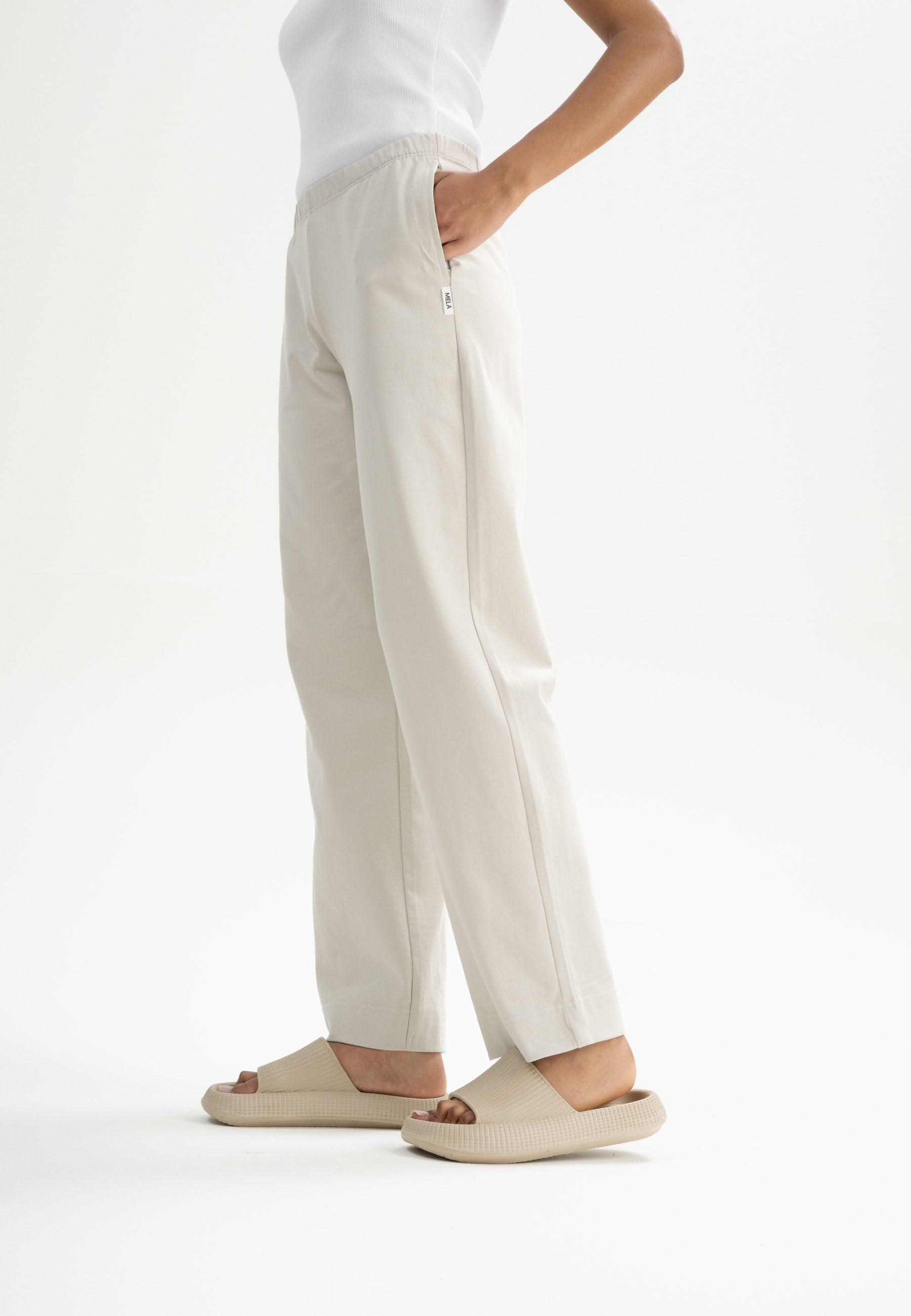 MELA womens vegan Lounge Pants Kirani Beige