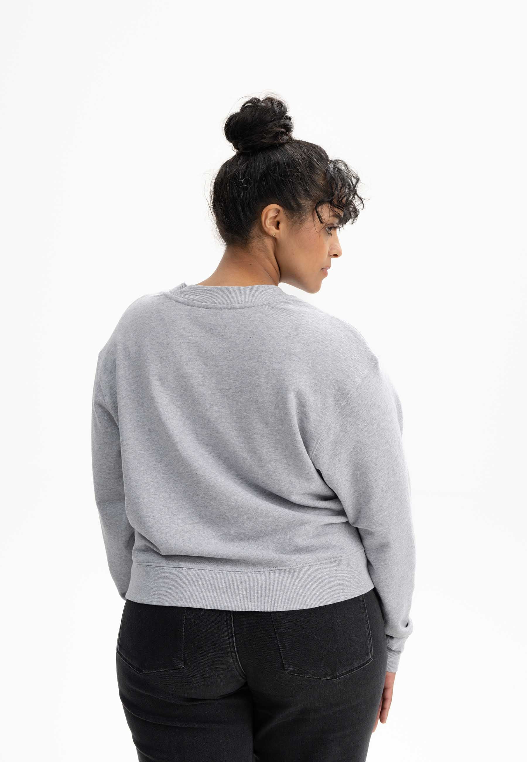 MELA womens vegan Sweatshirt Rati Grey-Melange