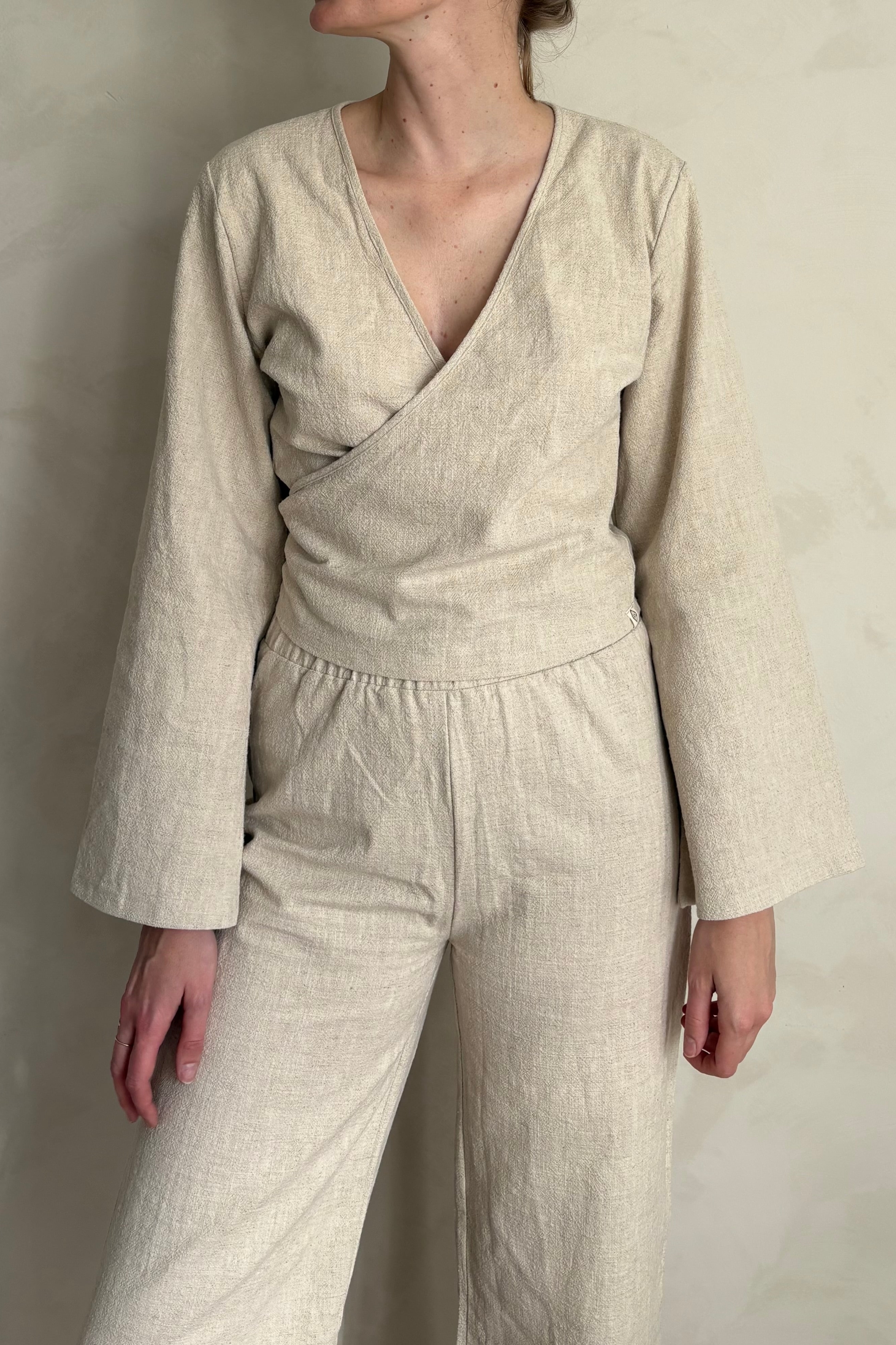 The View Yoga Damen vegan Top Lijn Beige