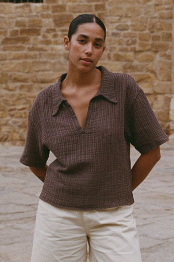 Image of NÃ©nÃ©s dames vegan Morgane Top - Bruin