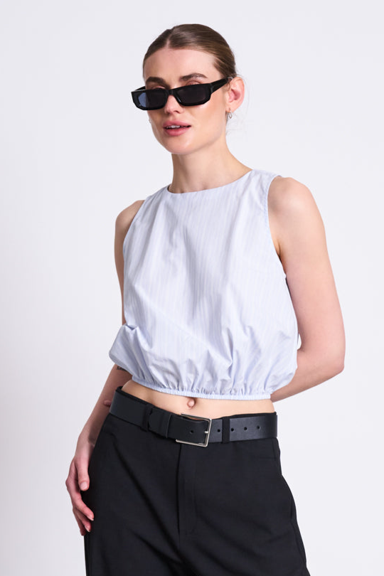 JAN N JUNE JAN 'N JUNE Damen vegan Top Amalien Blau WeiÃŸ Gestreift