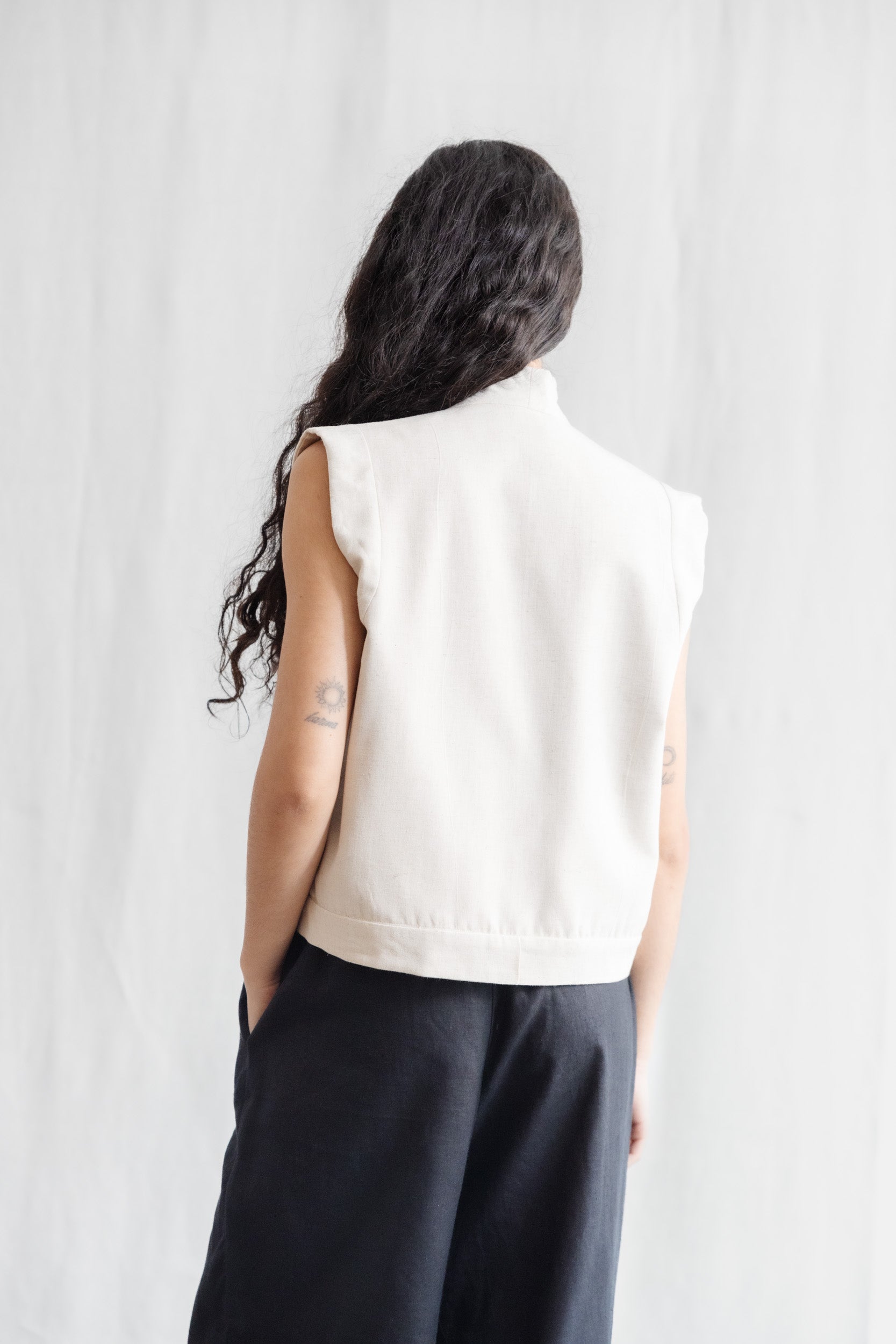 Jyoti Fair Works womens vegan Vest Meera Cream