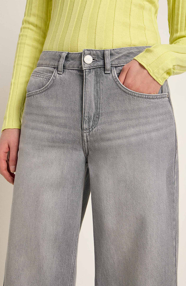 97956 - Lanius Damen vegan Jeans Marlene Hellgrau