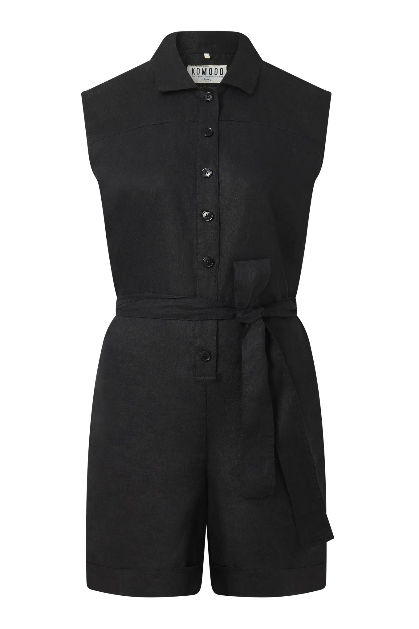 KOMODO womens vegan Playsuit Sienna Blend Black