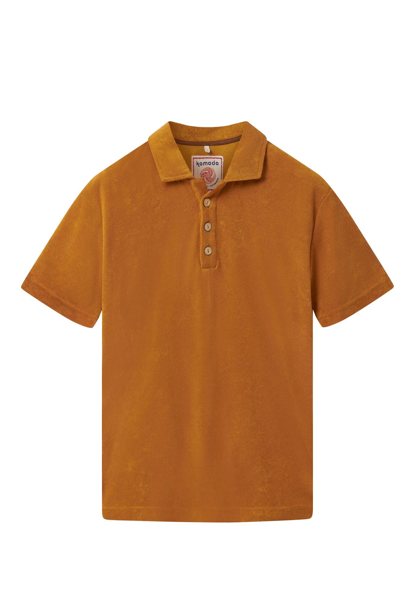 98120 - Herren vegan Polo Ollie Terry Golden Brown 98120 - Herren vegan Polo Ollie Terry Golden Brown