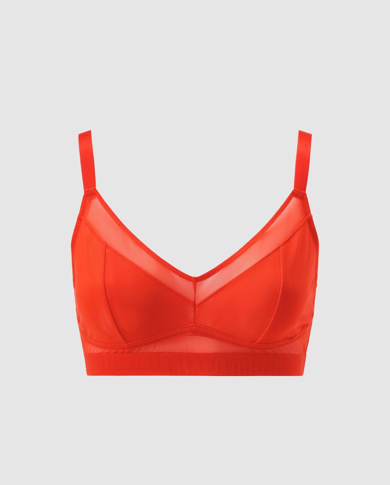 Understatement womens vegan Bralette Support Fiery Red