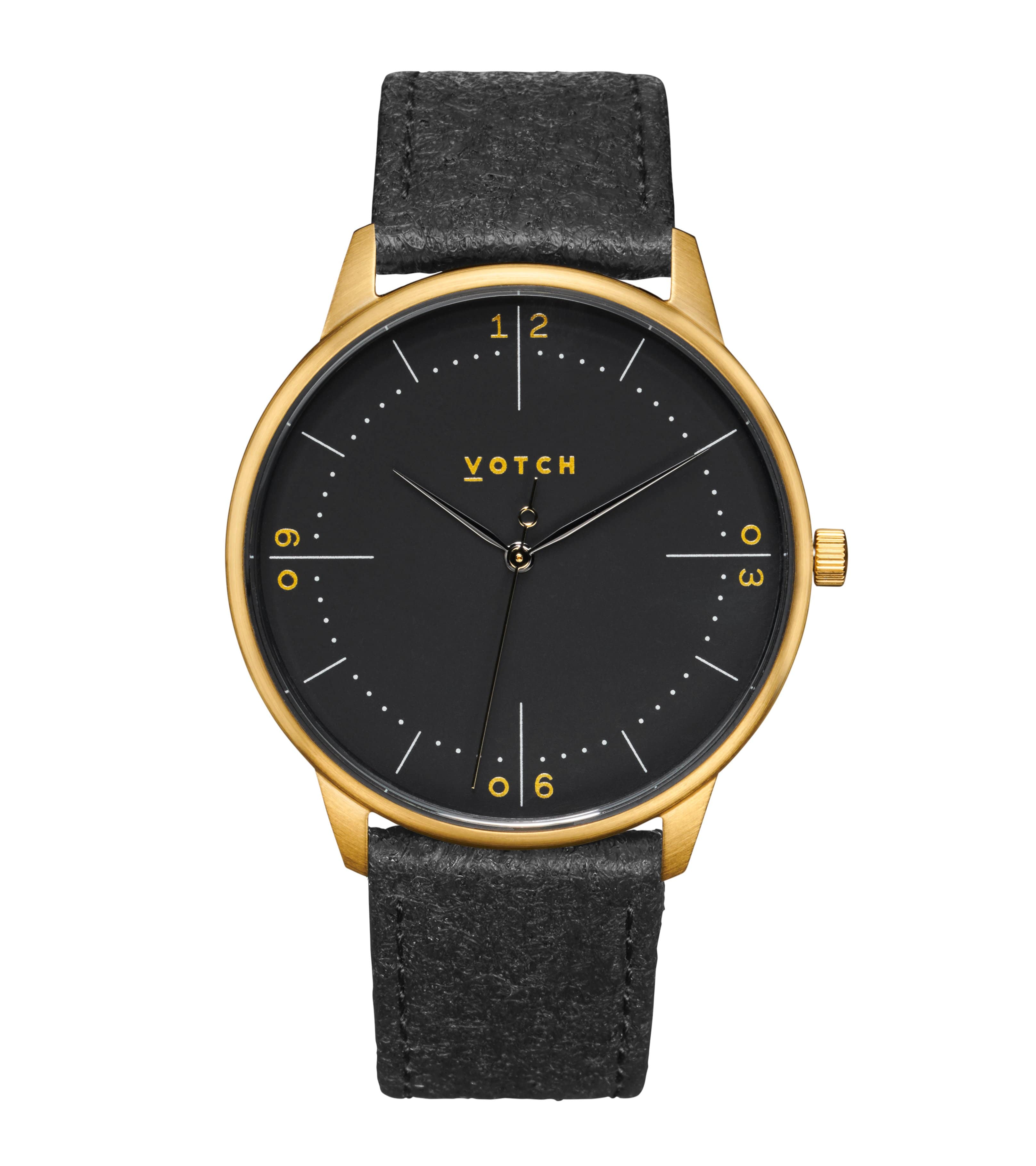 Votch Aalto Gold & Piñatex Mit Schwarz Uhr