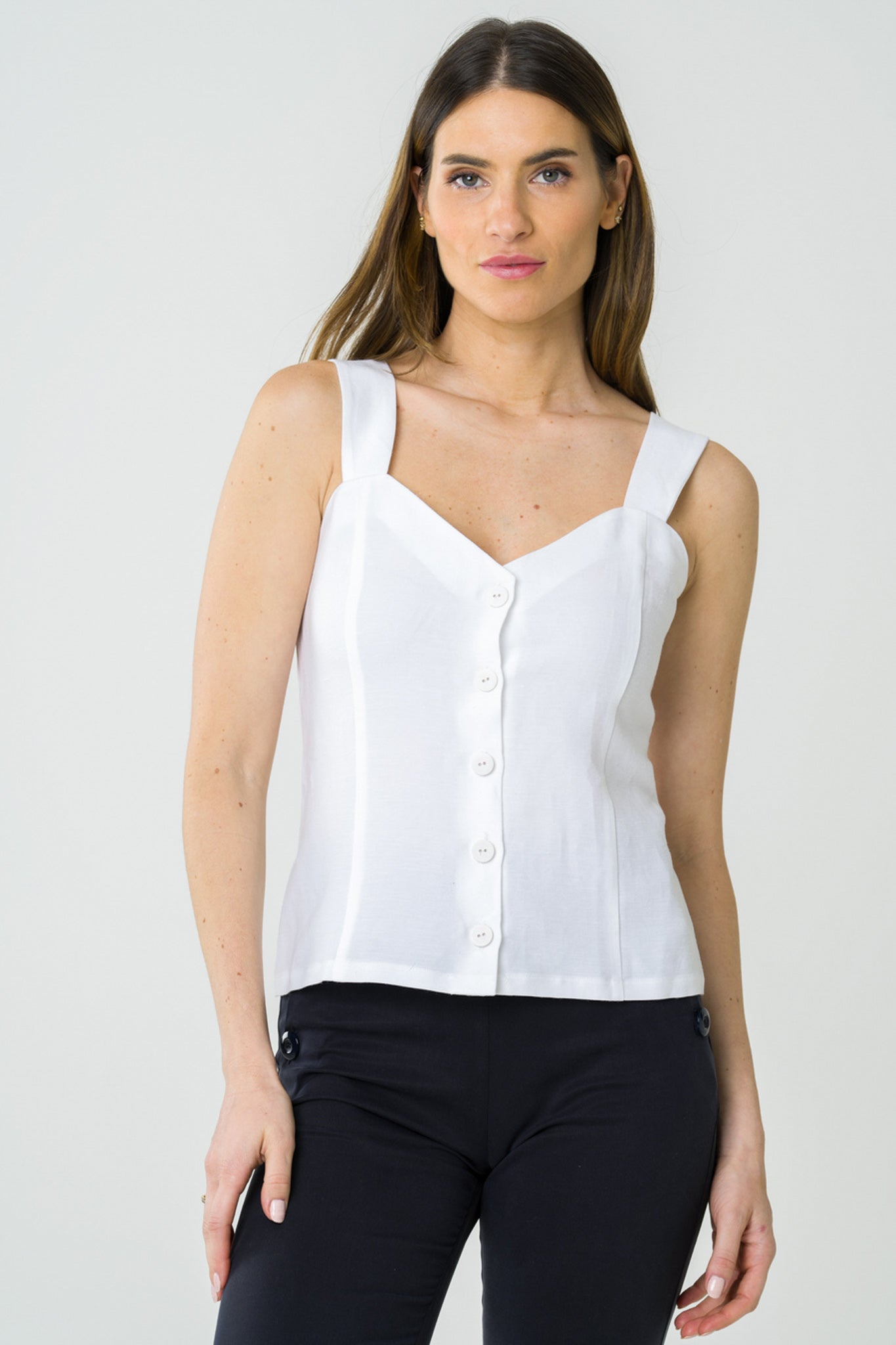 Avani womens vegan Top Anemone White