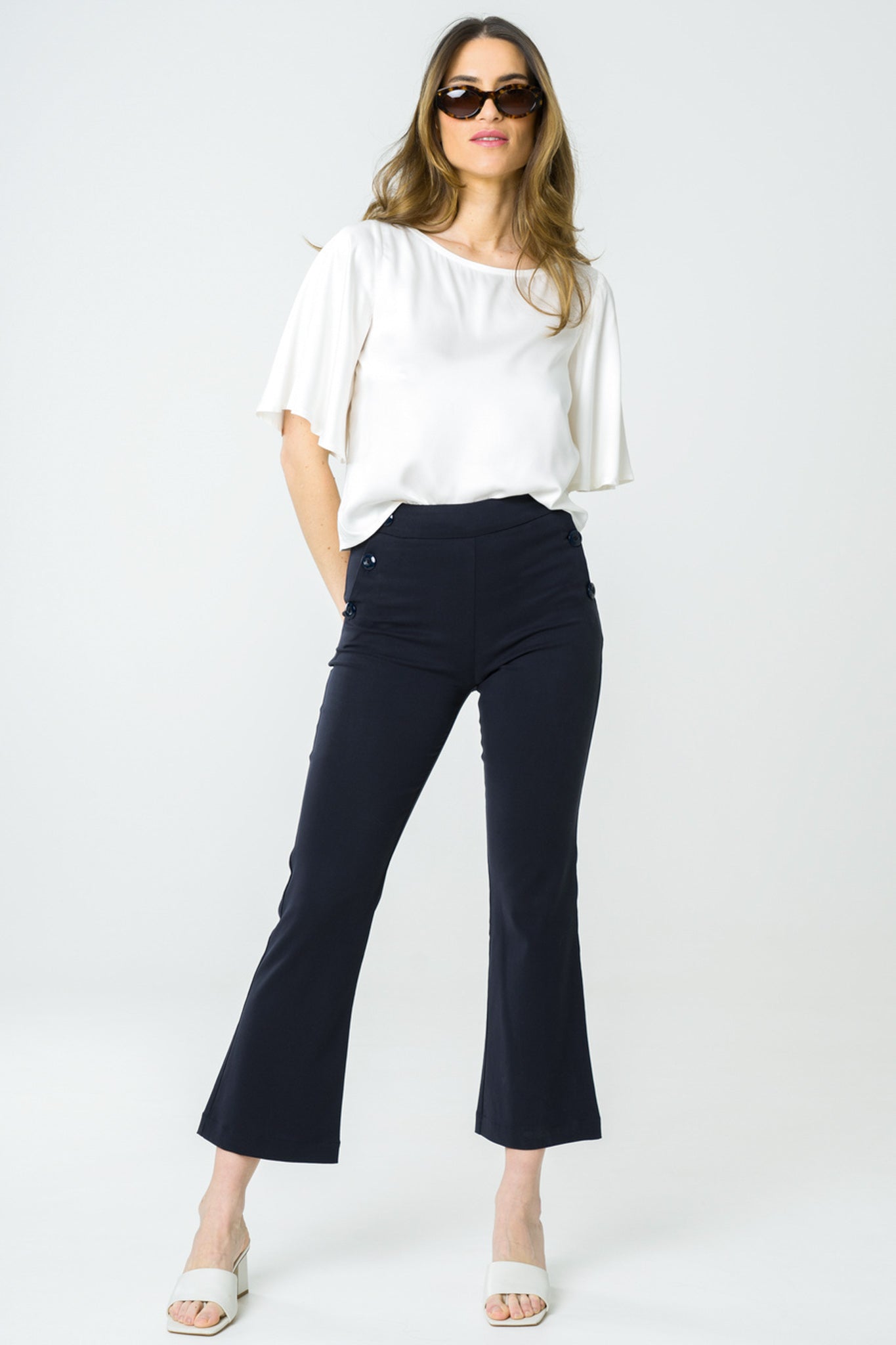 Avani womens vegan Top Violet White