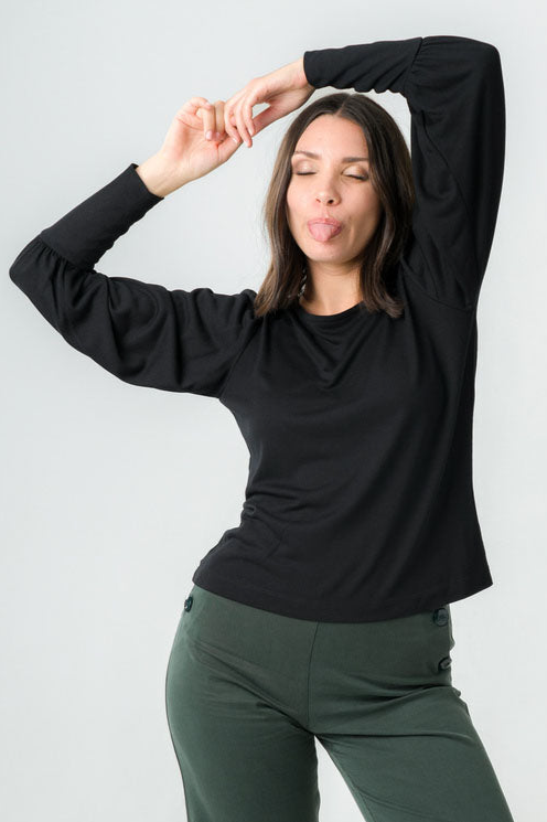 Avani Damen vegan Top Freesia Schwarz