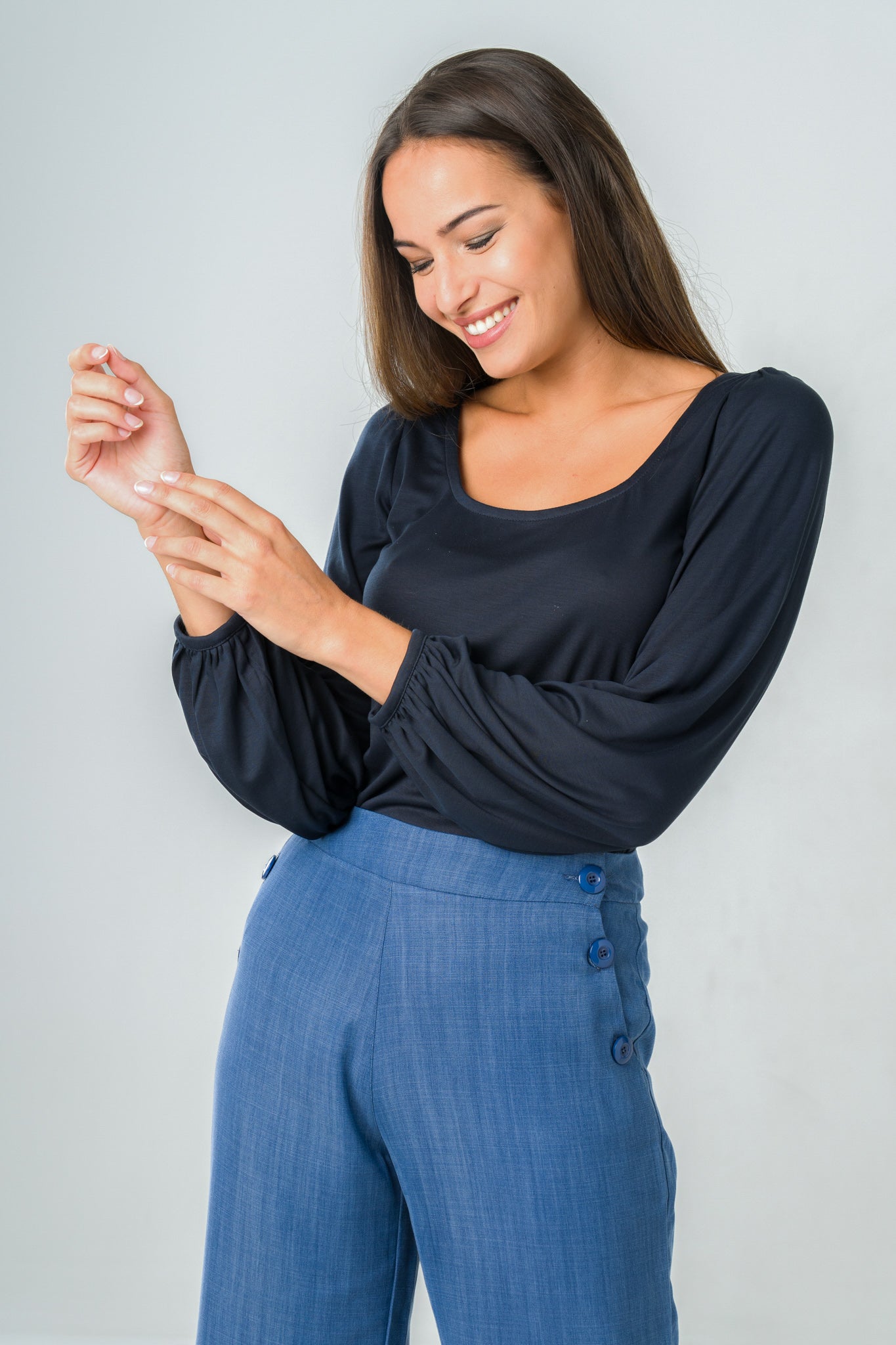 98366 - Damen vegan Oberteil Kalmia Navy