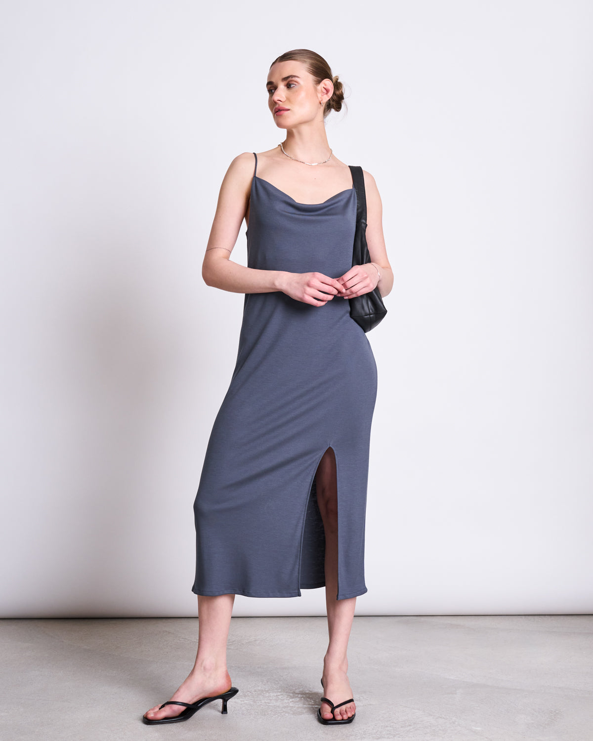 JAN 'N JUNE womens vegan Midi Dress Helen Turbulence