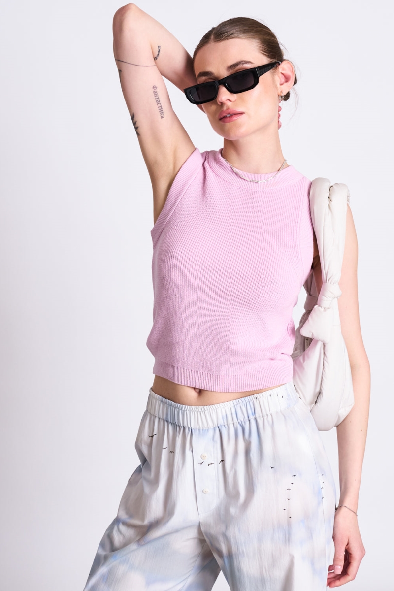 Image of JAN 'N JUNE dames vegan Gebreide Top Garda Light Orchid