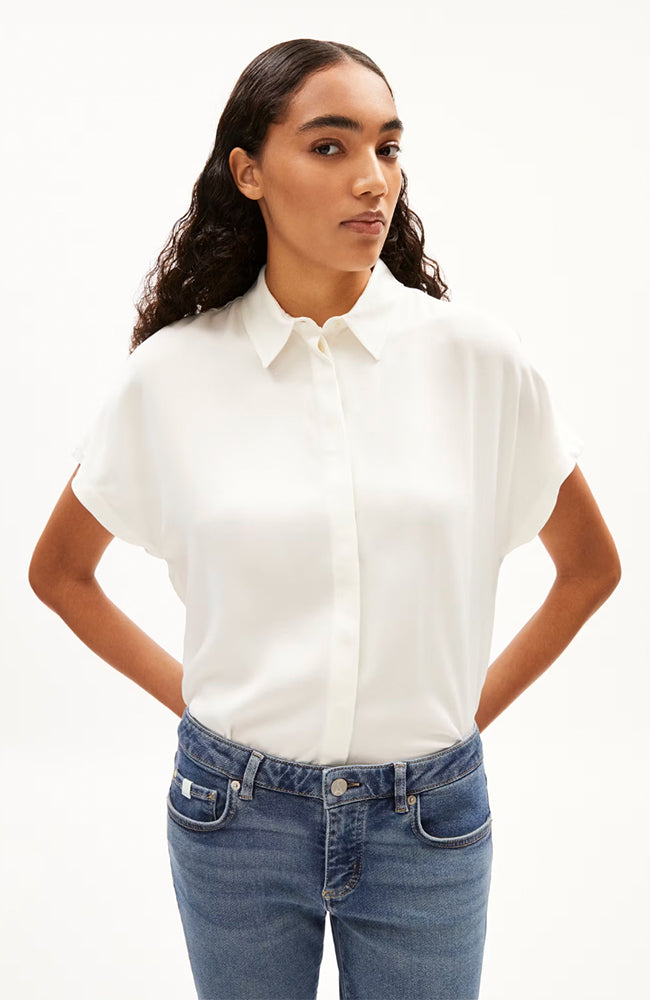 ARMEDANGELS womens vegan Shirt Larisaana White