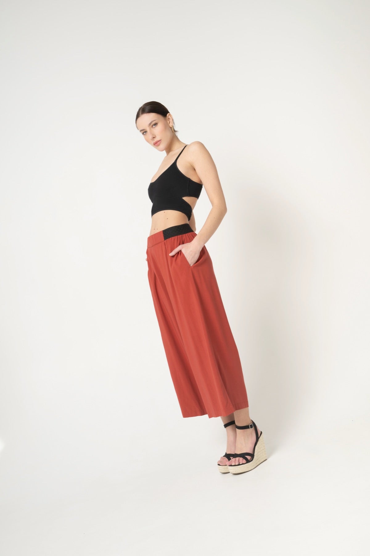 LOVJOI womens vegan Culotte Tavira Mars Red