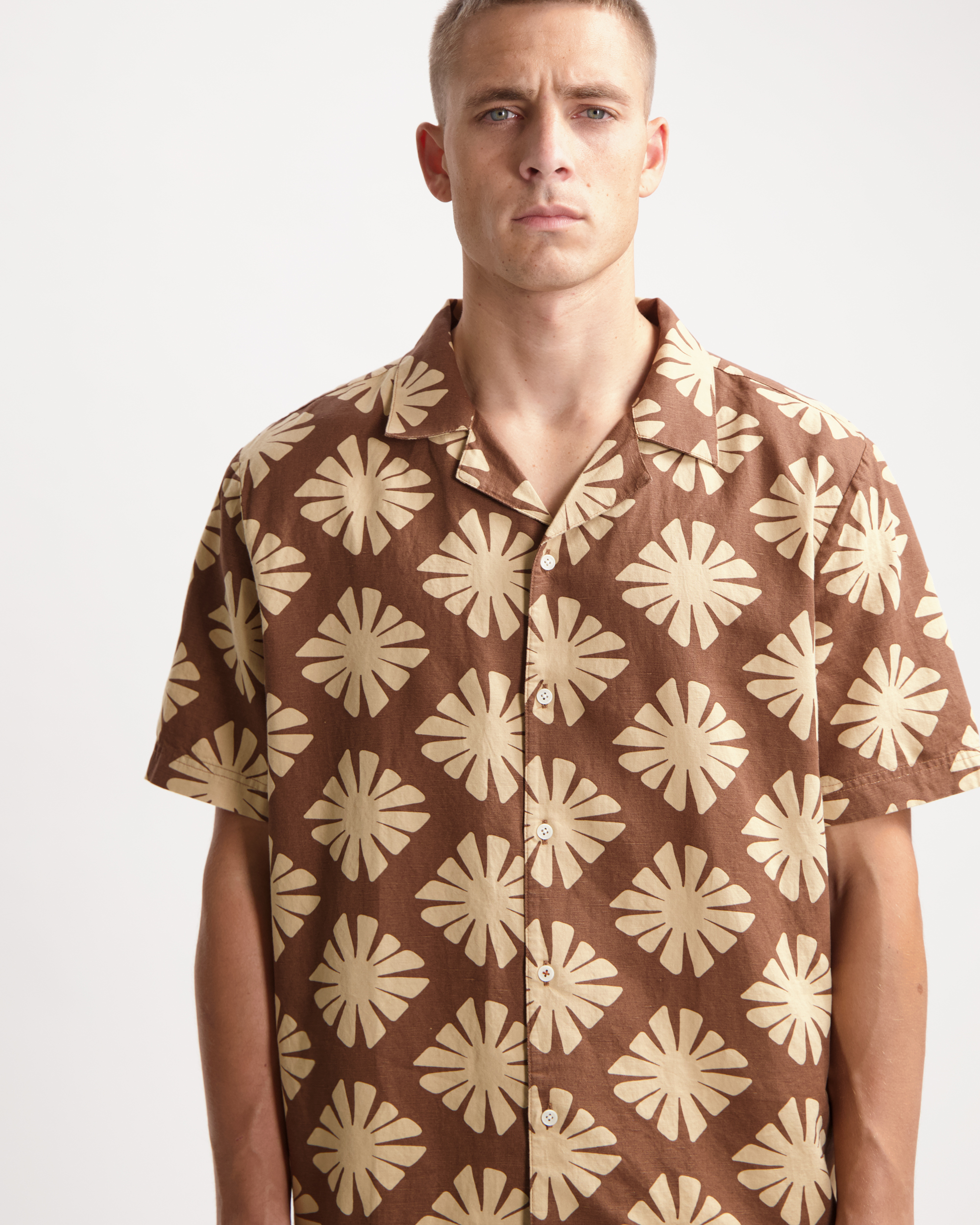 Kuyichi Shirt Bedrukt Robby Zacht Silt