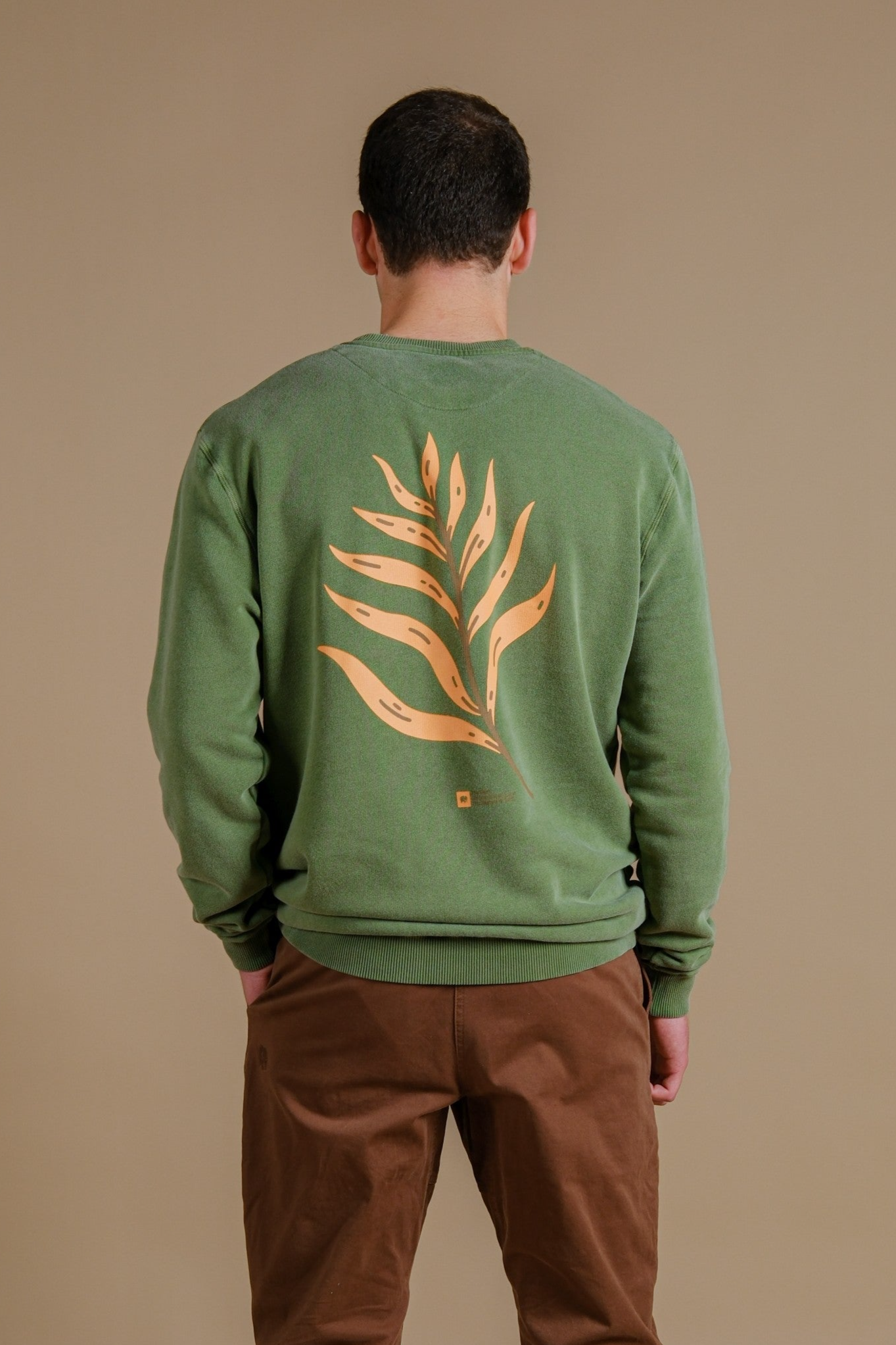 Image of Trendsplant mannen vegan Trui Palmeral Pigment Pinnas Groen
