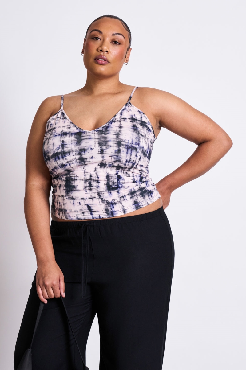 JAN 'N JUNE Damen vegan Top Matilda Geschmolzener Druck