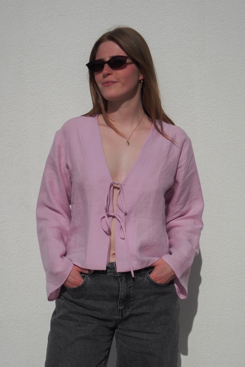JAN N JUNE JAN 'N JUNE Damen vegan Bluse Krawatte Skagen Light Orchid