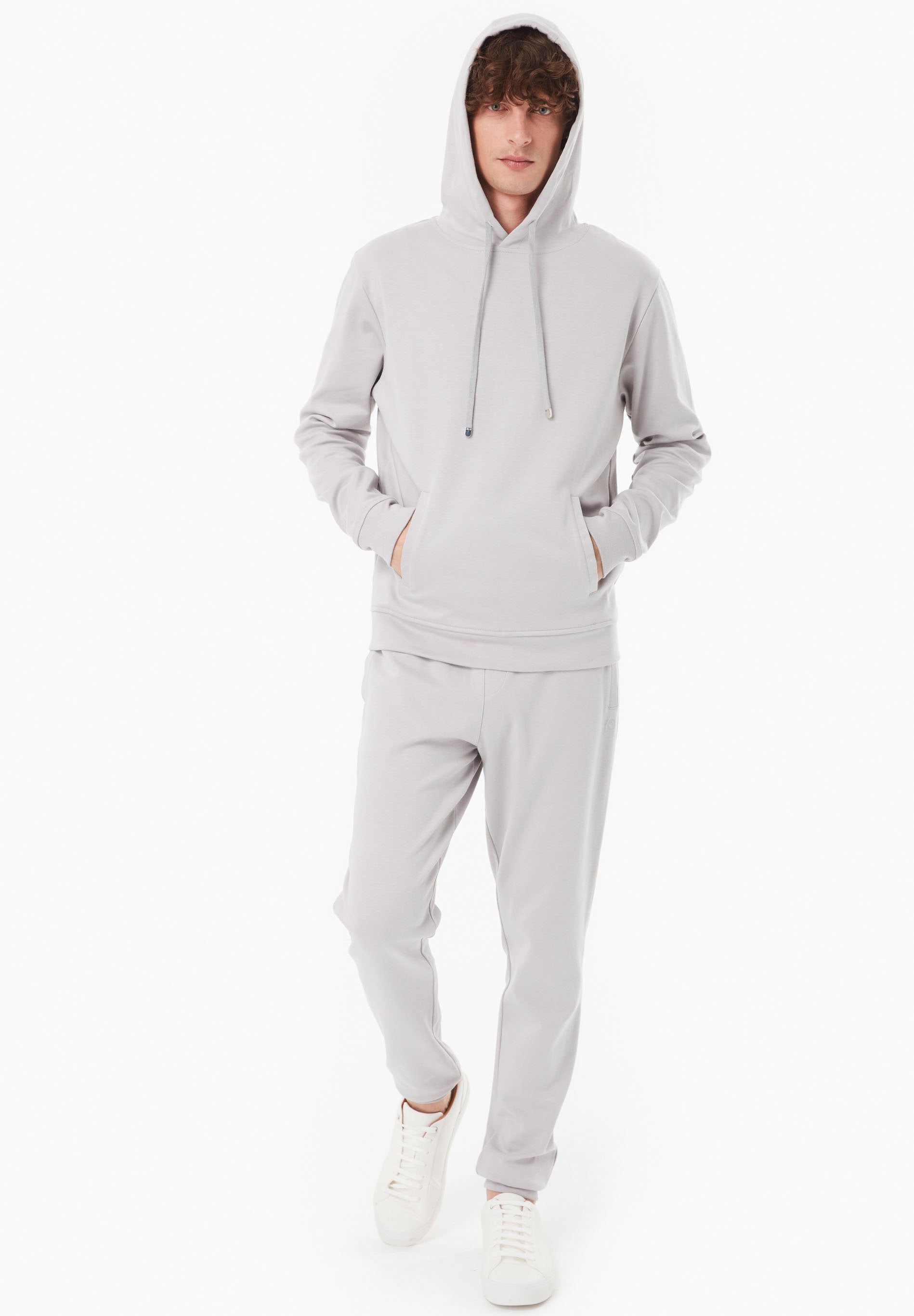 ORGANICATION men vegan Sweathoodie Light Grey