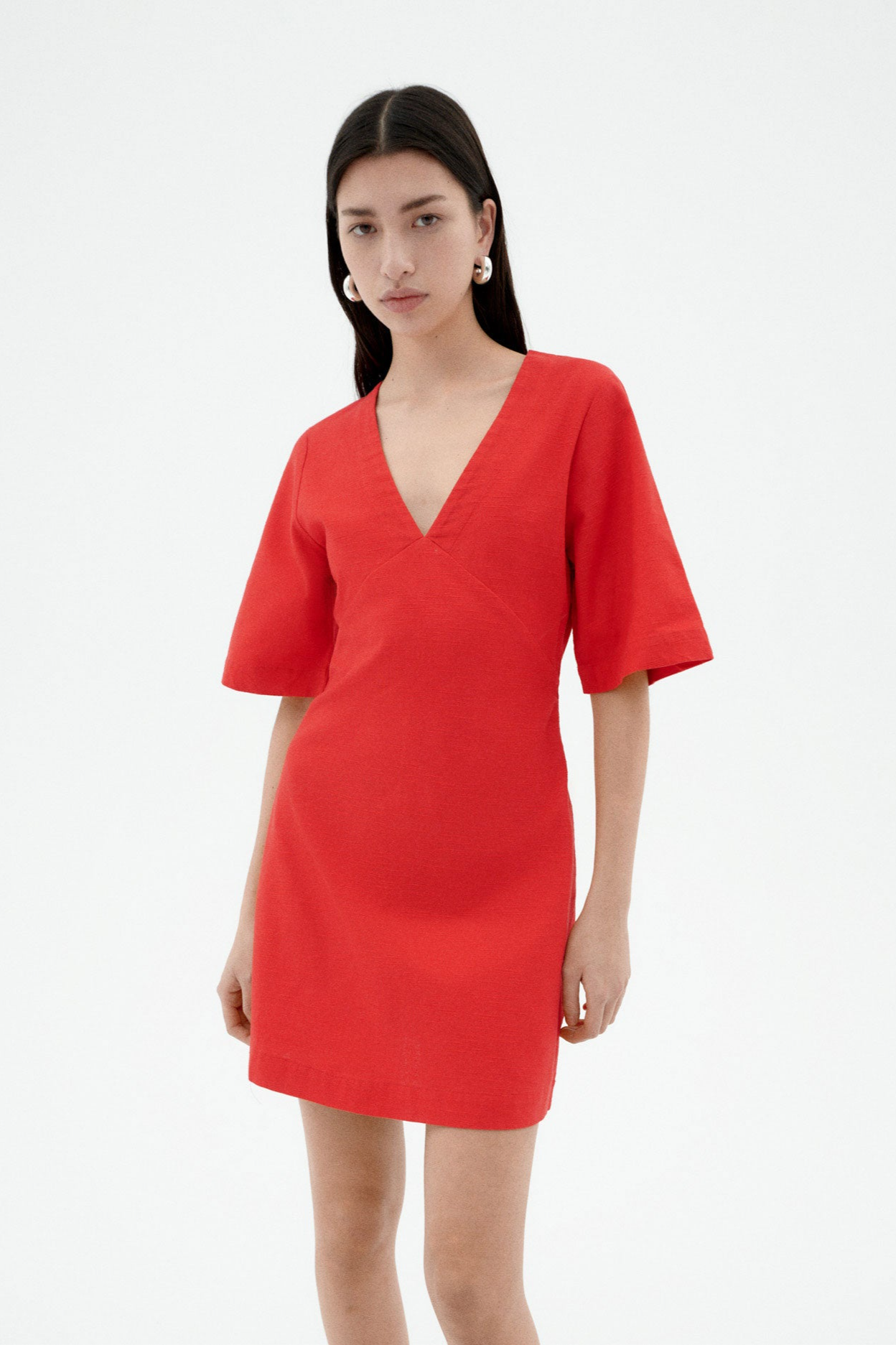 Thinking mu Damen vegan Kleid Kim Rot