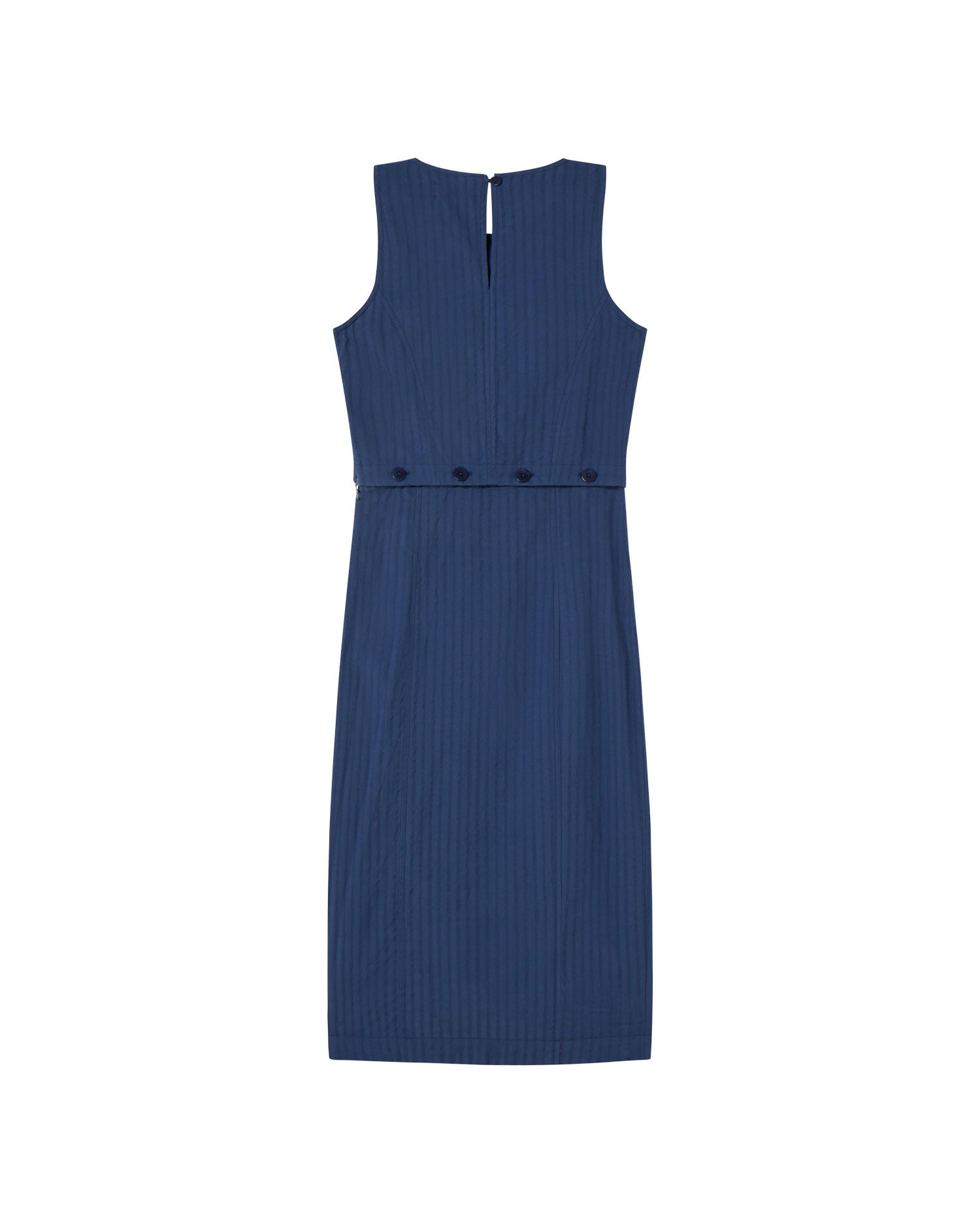 Thinking MU Jurk Seersucker Wila Blauw