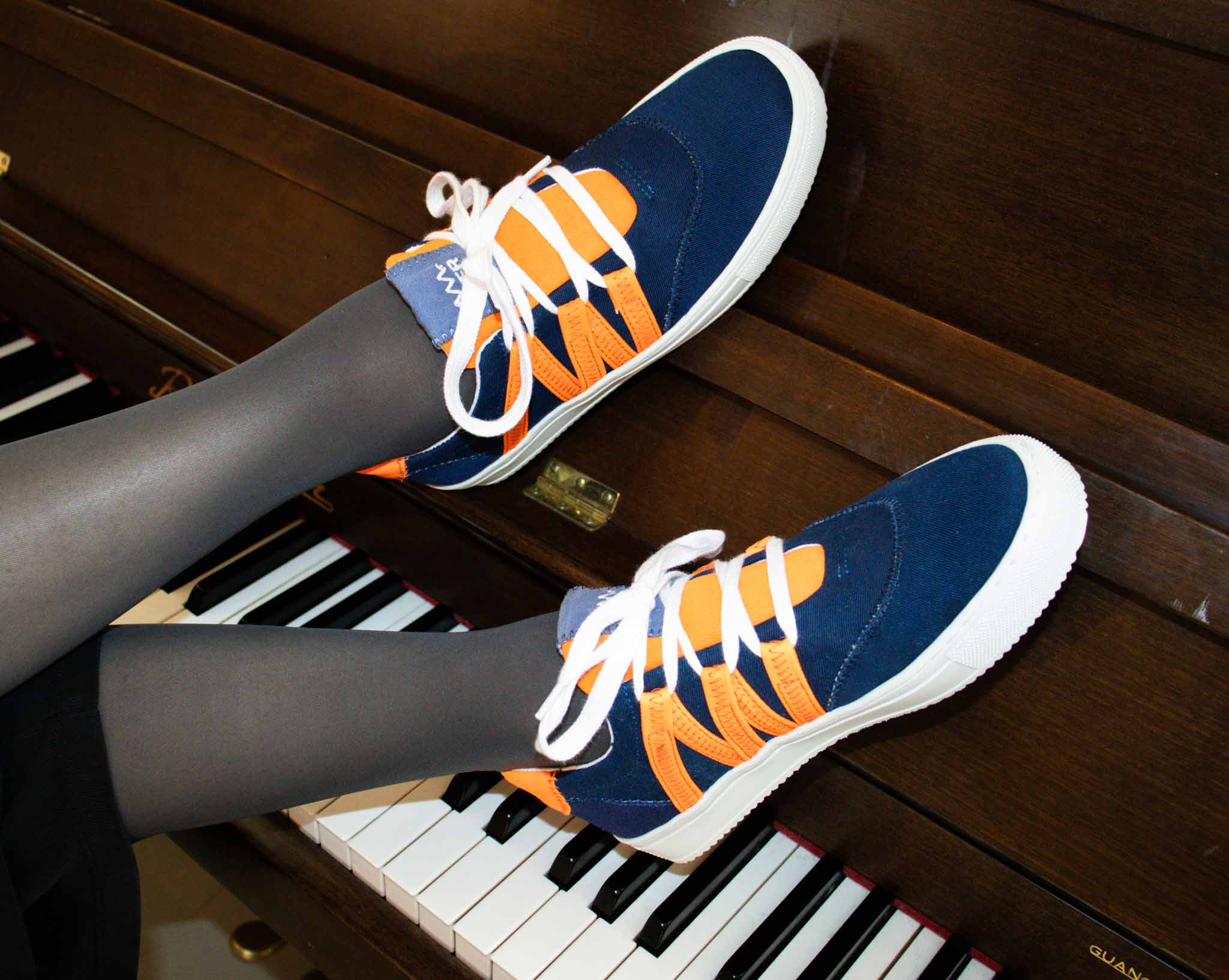 VAER men vegan Sneakers Stark Phoenix Blue/Orange
