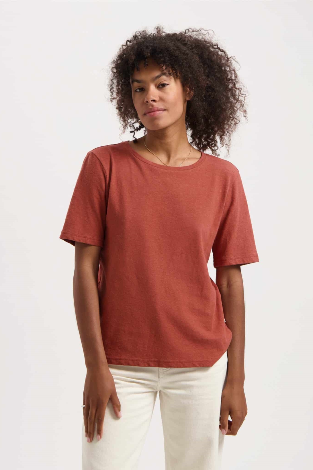 Kuyichi Damen vegan T-Shirt Olivia Brown