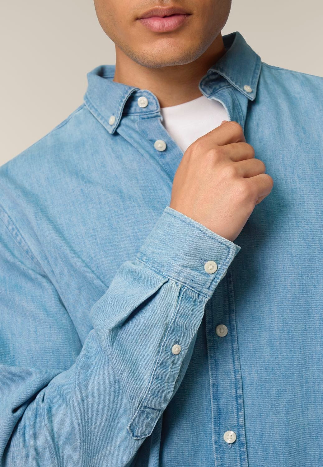 TORLAND men vegan Shirt Unisex Denim Dennis Light Wash