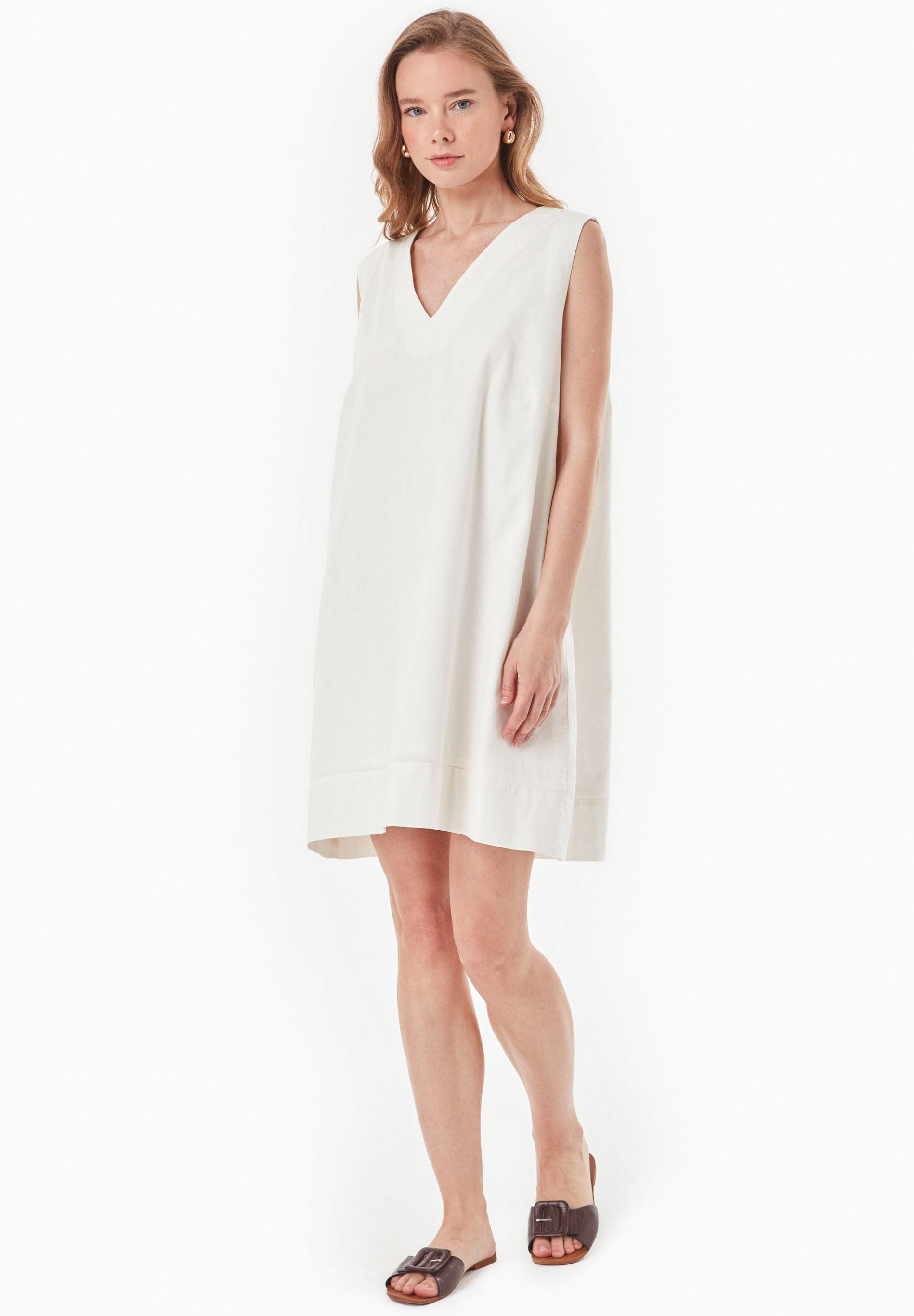 ORGANICATION womens vegan Dress Off White