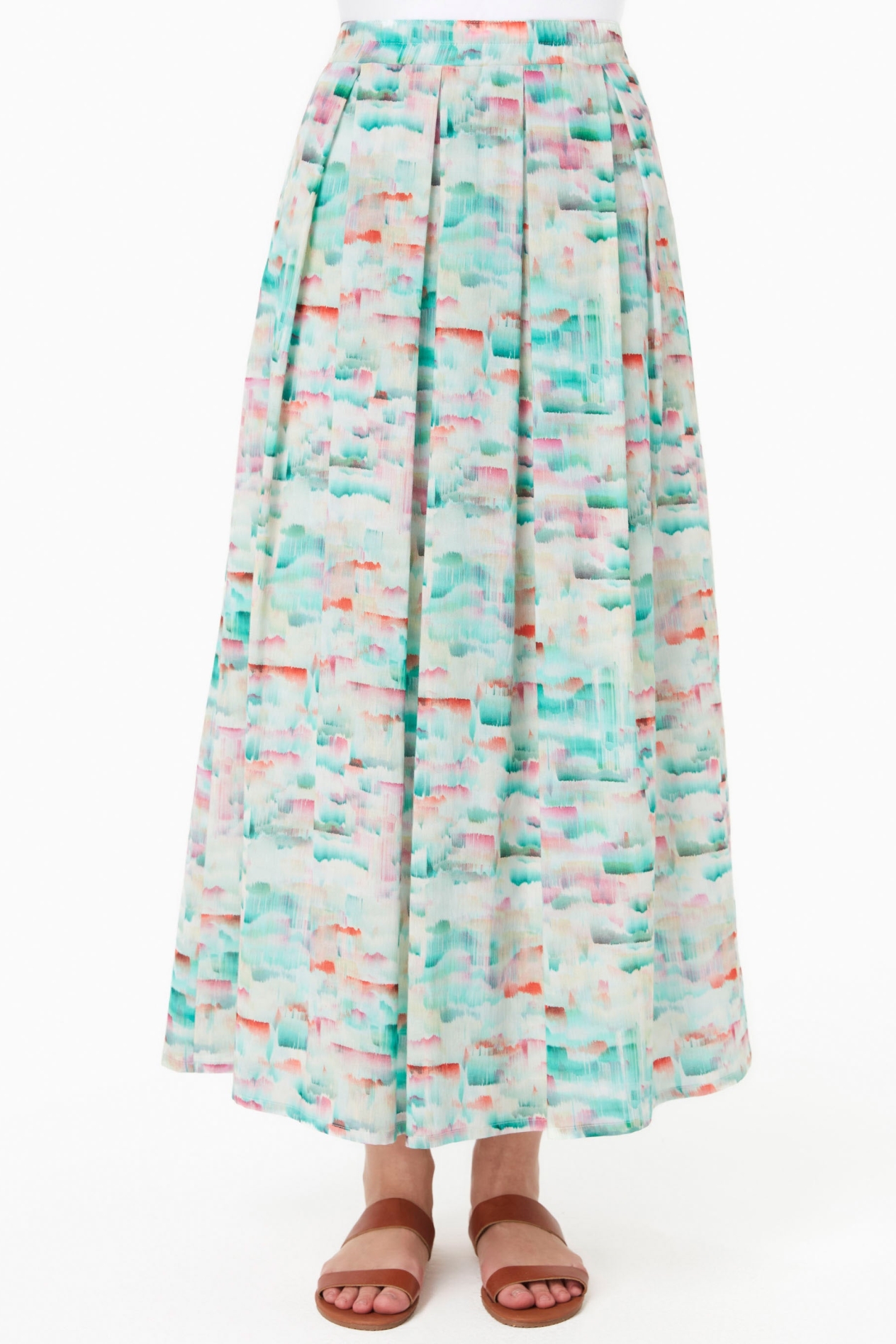Image of ORGANICATION dames vegan Rok Lang Crinkle Voile Geborsteld