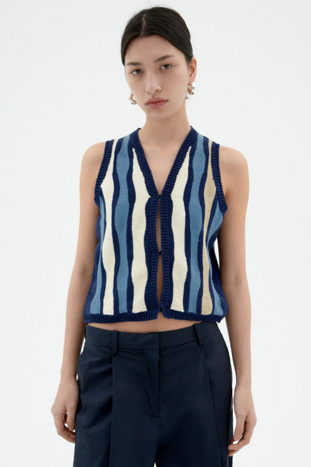 Image of Thinking MU dames vegan Vest Gebreid Robbie Multicolor