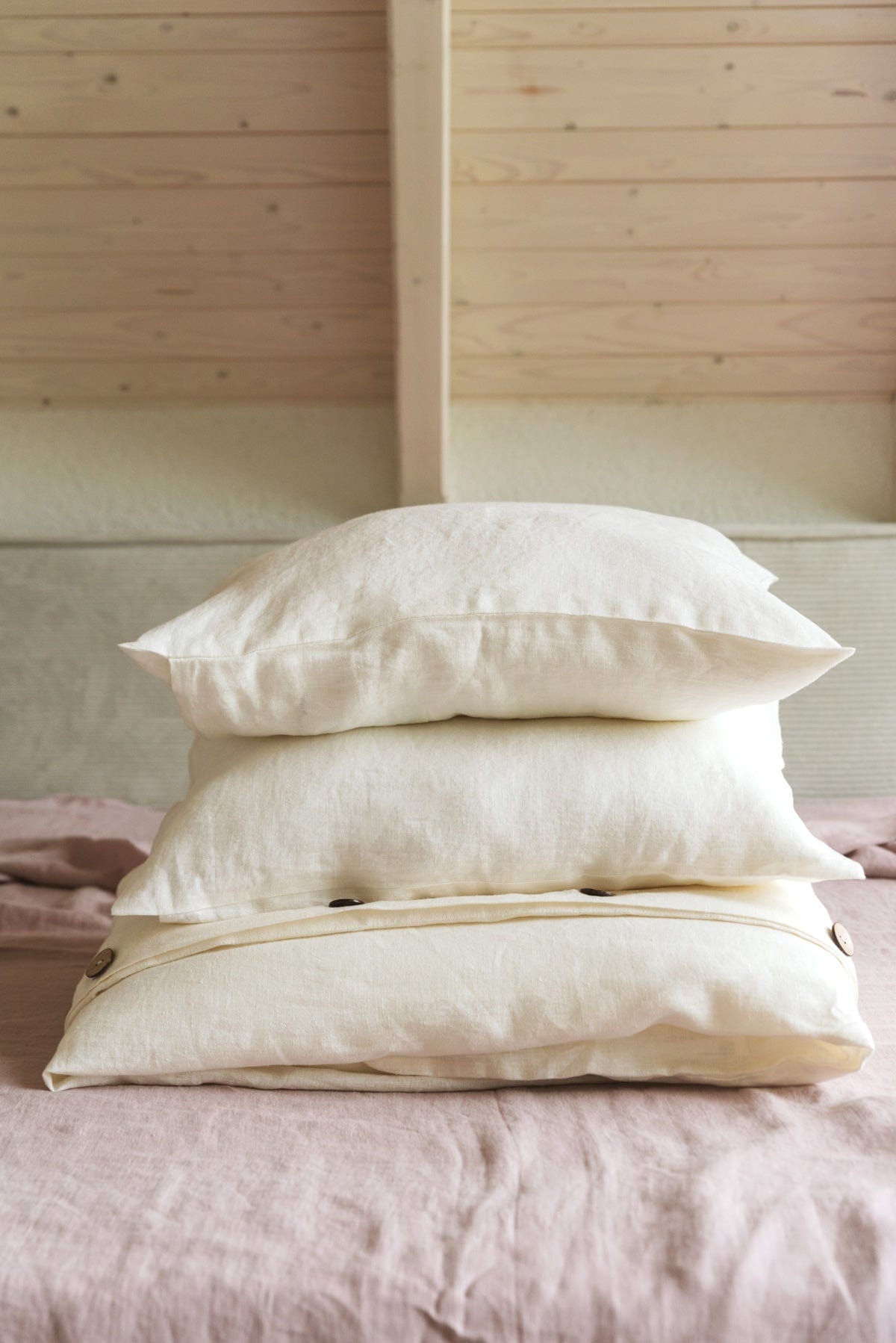 AmourLinen Set Bettwäsche Weiß