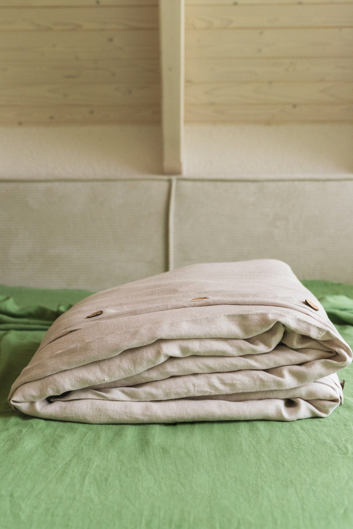 AmourLinen unisex vegan Duvet Cover Cream