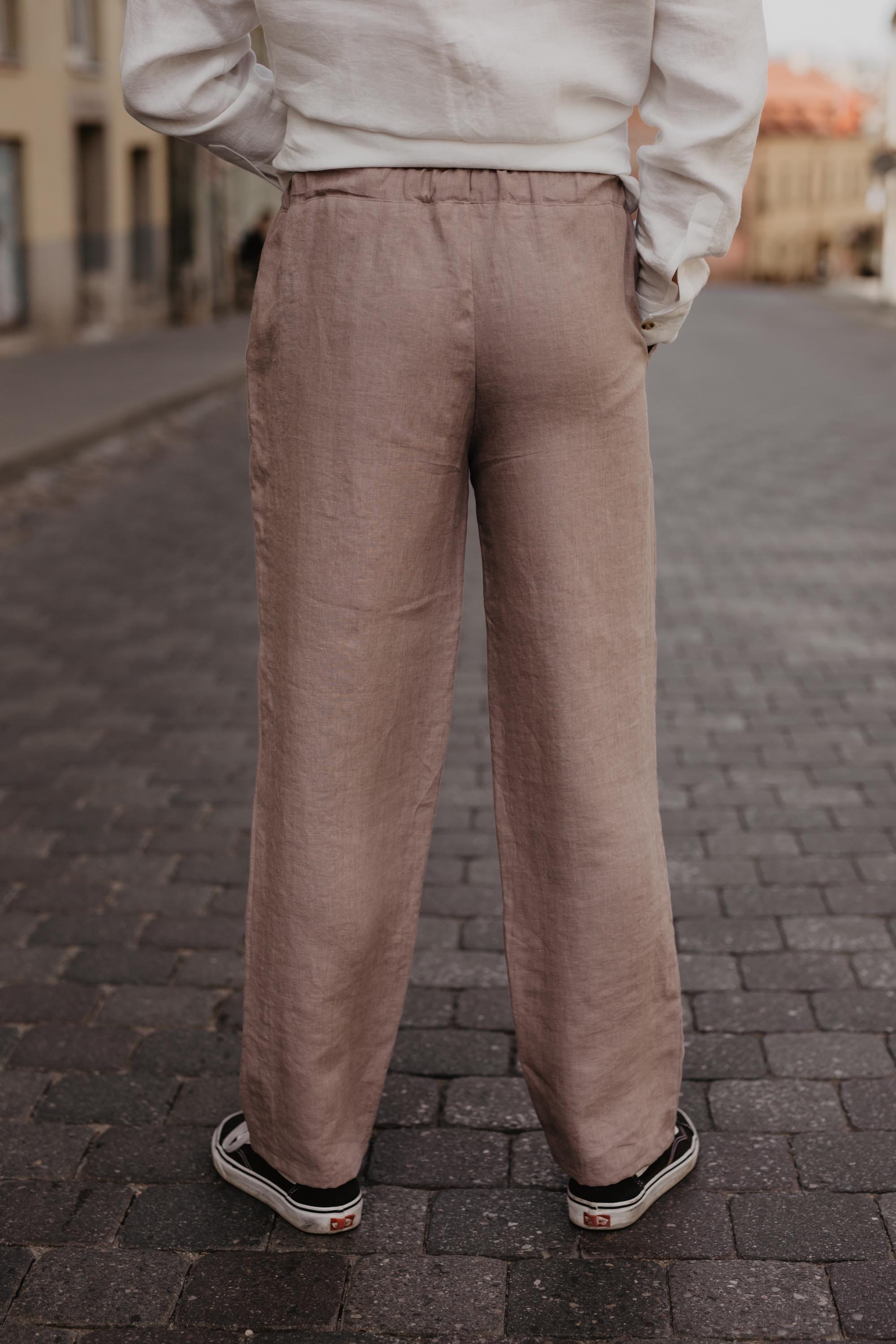 AmourLinen men vegan Pants Adonis Rosy Brown