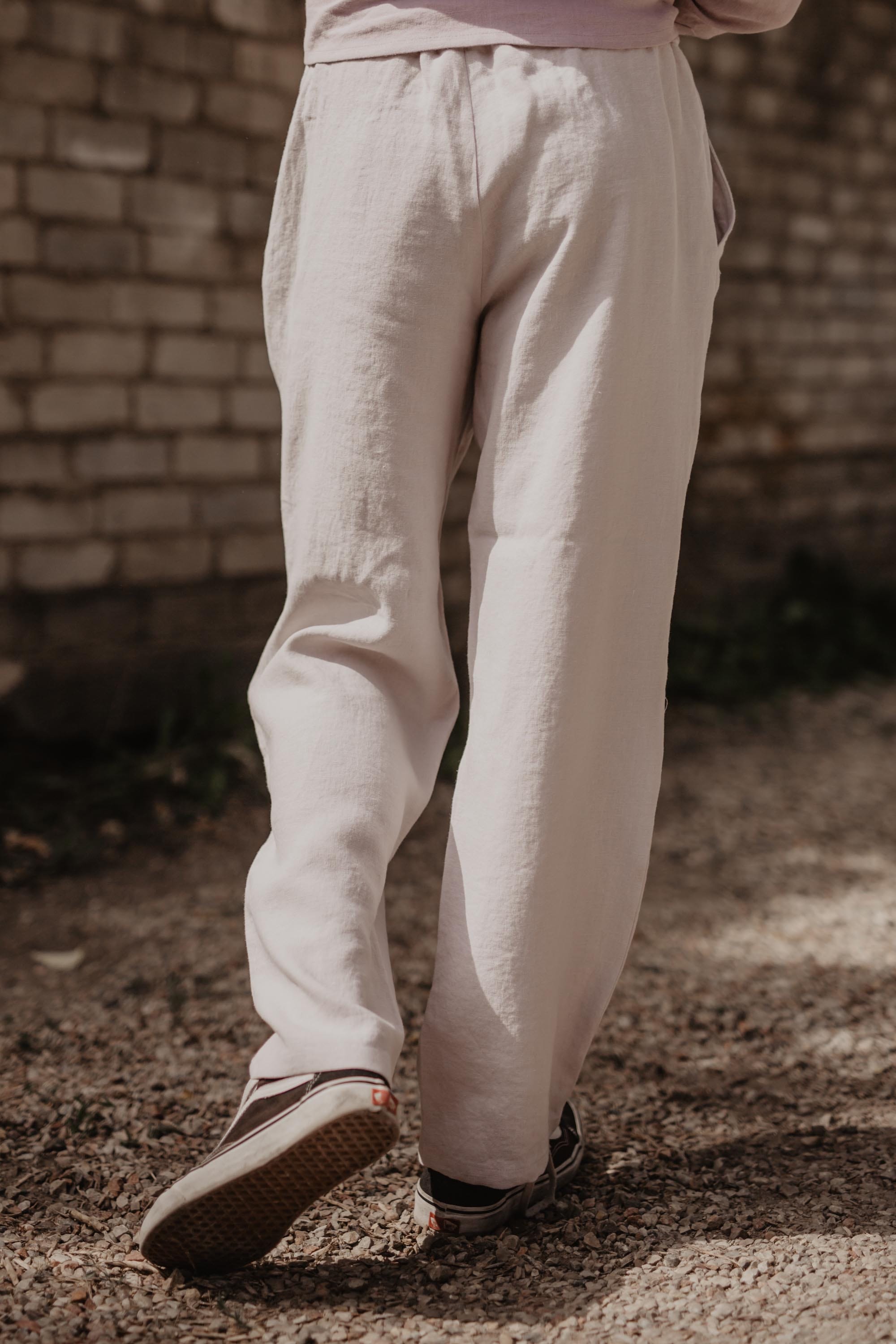 AmourLinen men vegan Pants Adonis Cream