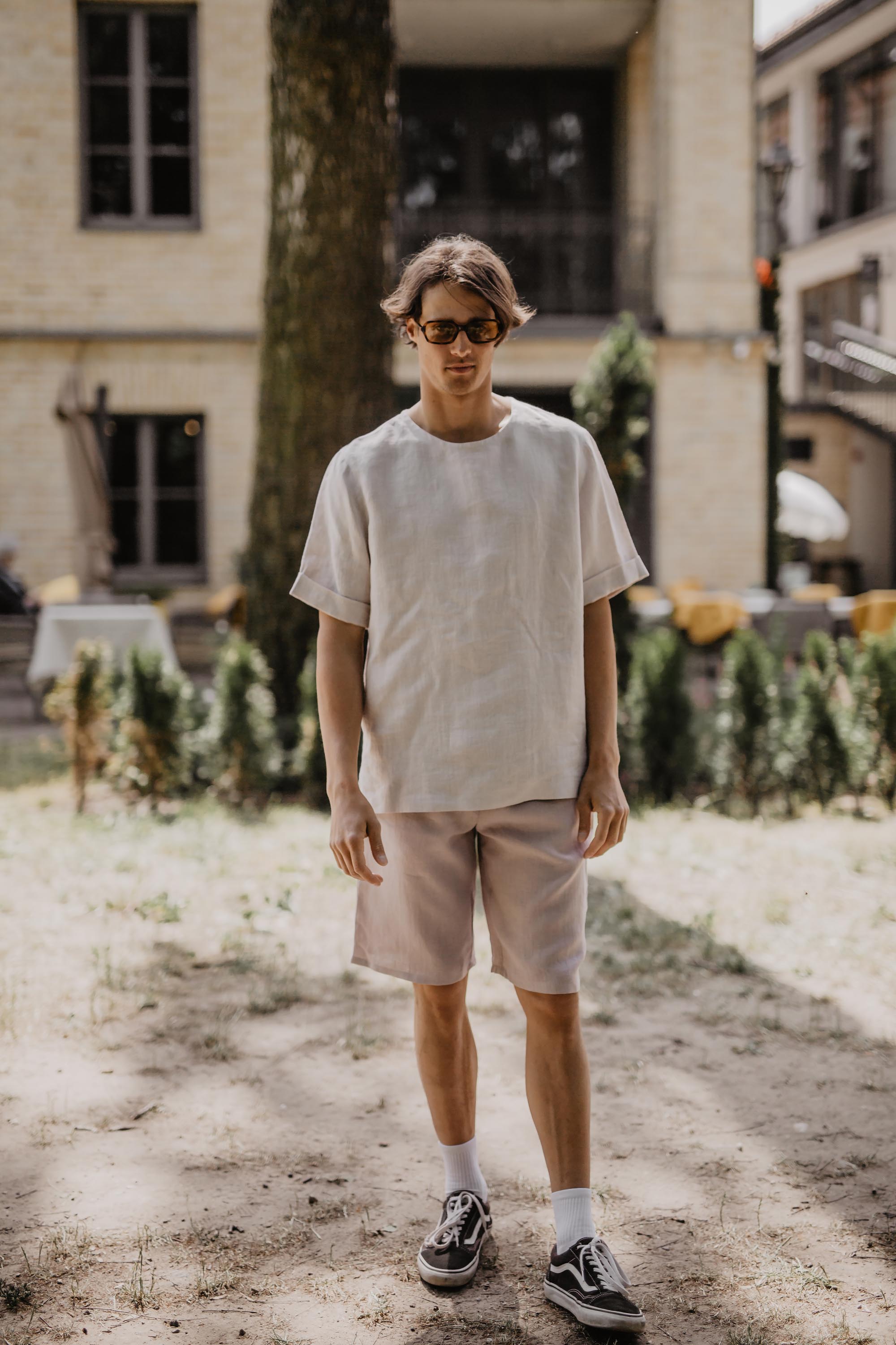 AmourLinen men vegan Top Atlas Cream