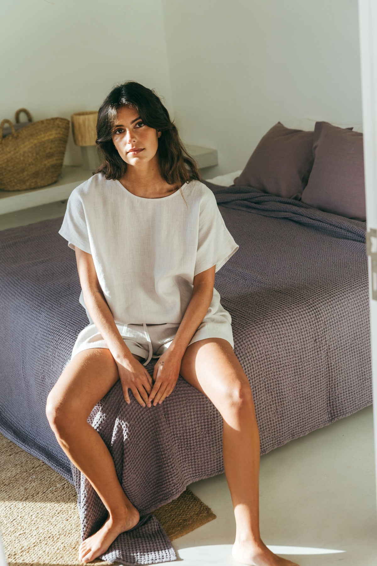 AmourLinen womens vegan Set Pyjama Cloud Nine Cream