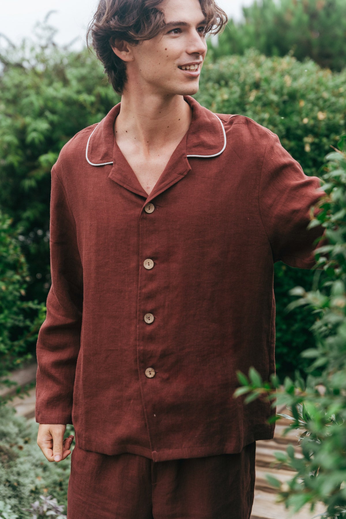 99929 - Herren vegan Set Pyjama Klassisch Harry Terracota 99929 - Herren vegan Set Pyjama Klassisch Harry Terracota