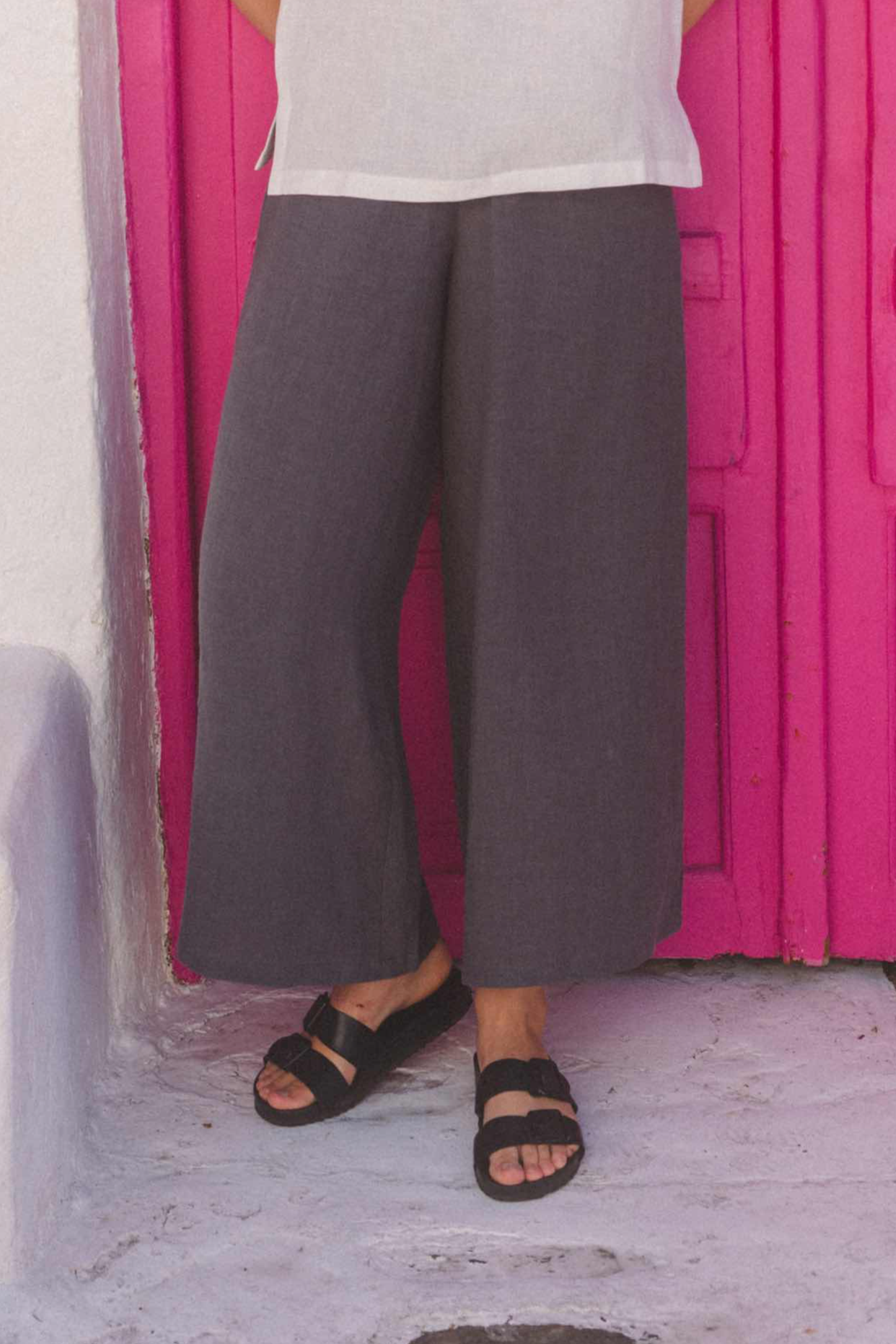 AmourLinen Damen vegan Hose Isabella Holzkohle