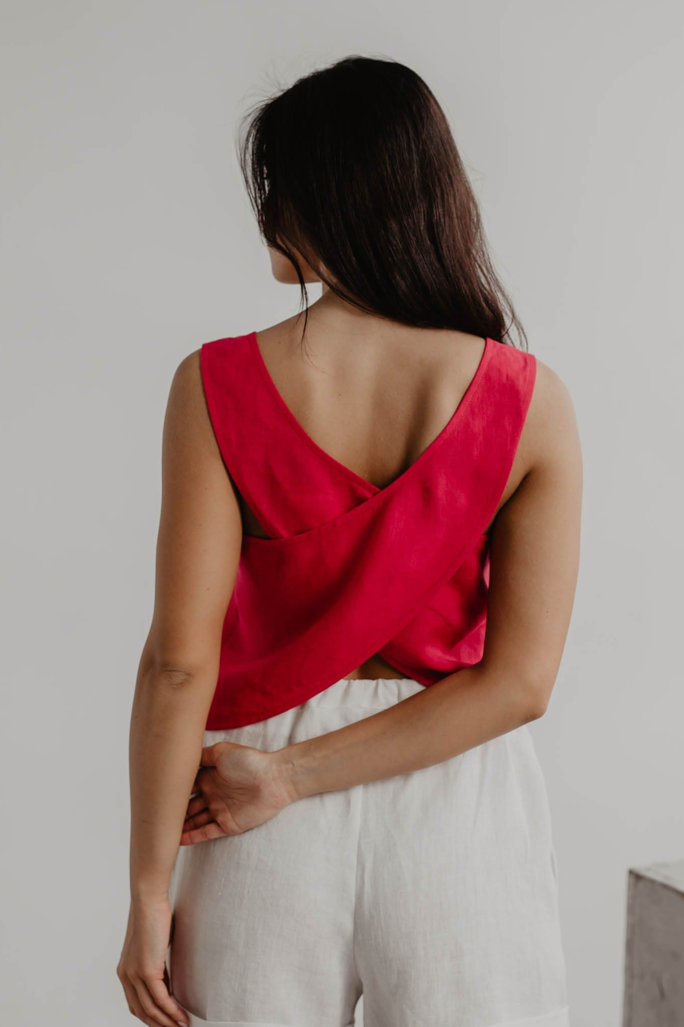 AmourLinen Damen vegan Oberteil Ella Viva Magenta