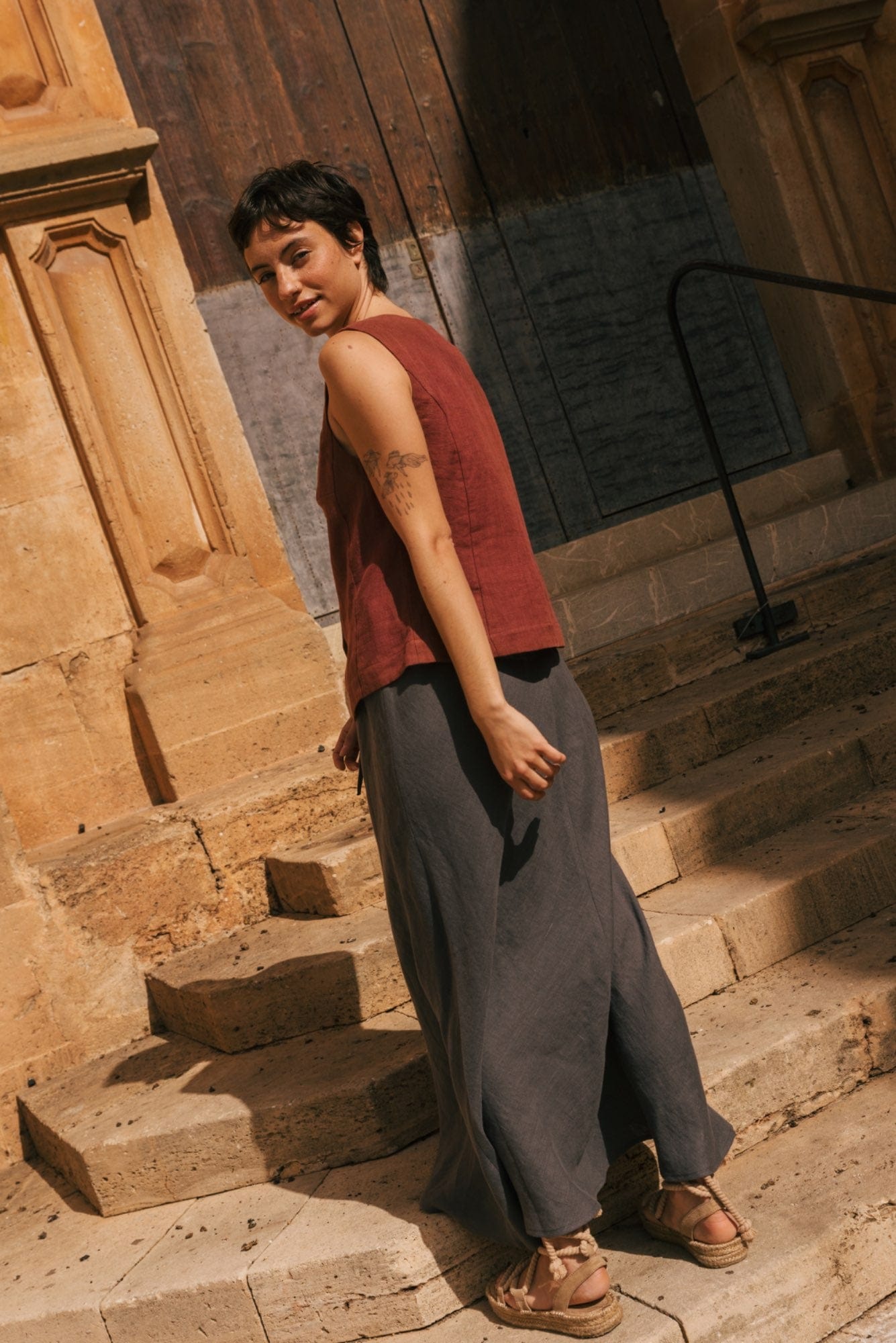 100038 - Damen vegan Rockslip Ciara Holzkohle 100038 - Damen vegan Rockslip Ciara Holzkohle