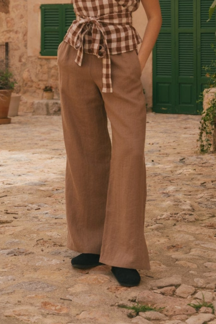 100052 - Damen vegan Hose Leah Rosy Brown