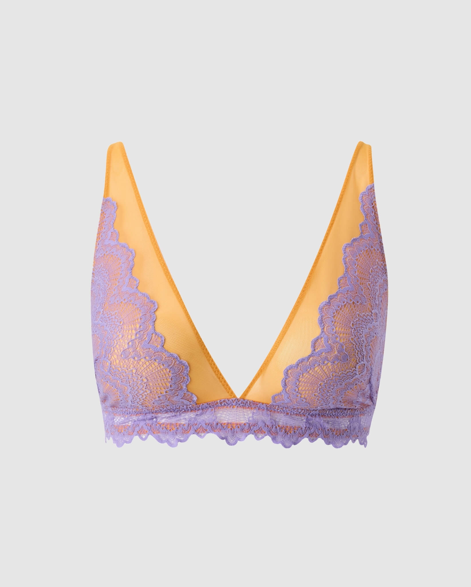 100229 - Damen vegan Bralette Plunge Electric Lilac Apricot