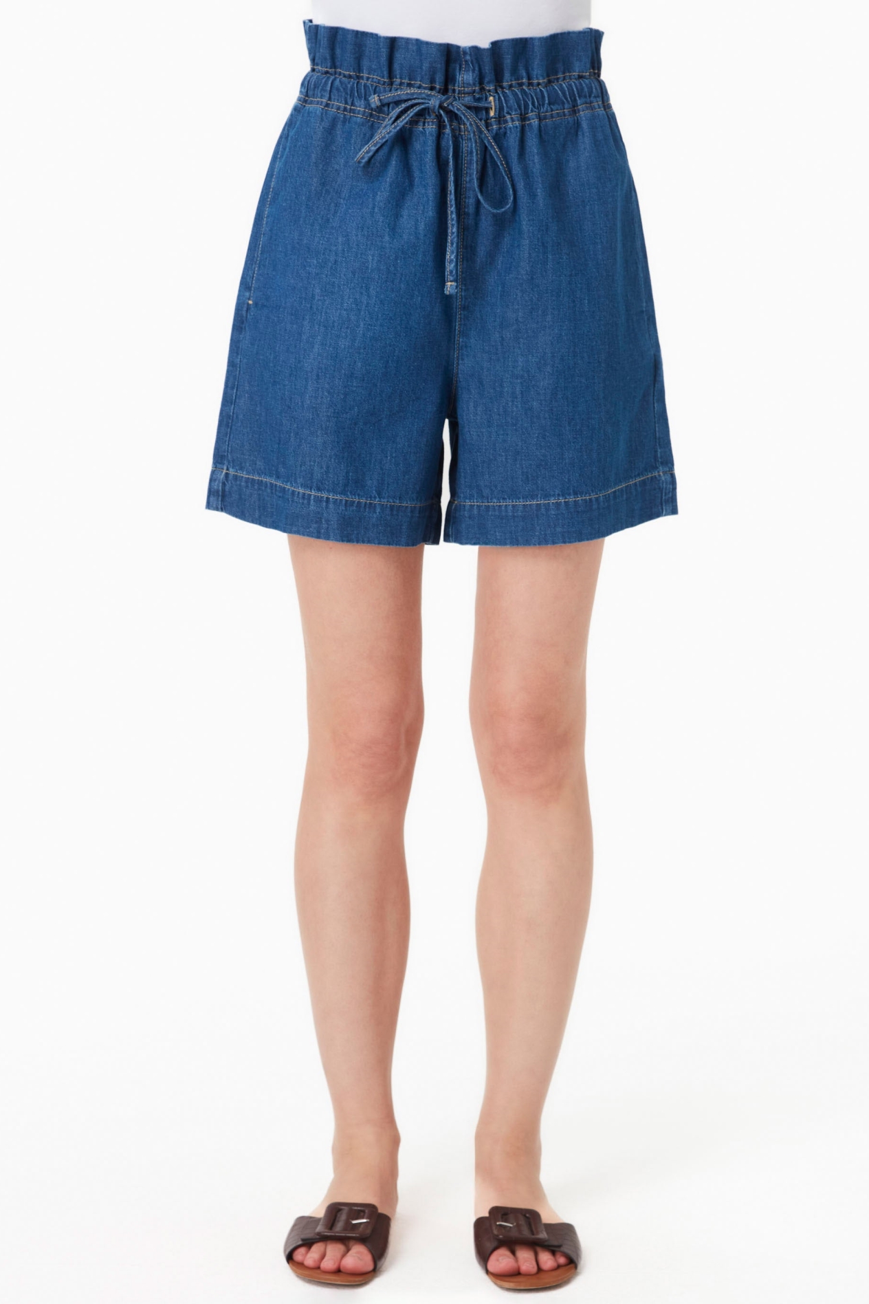 ORGANICATION Damen vegan Shorts Denim Dunkelblau