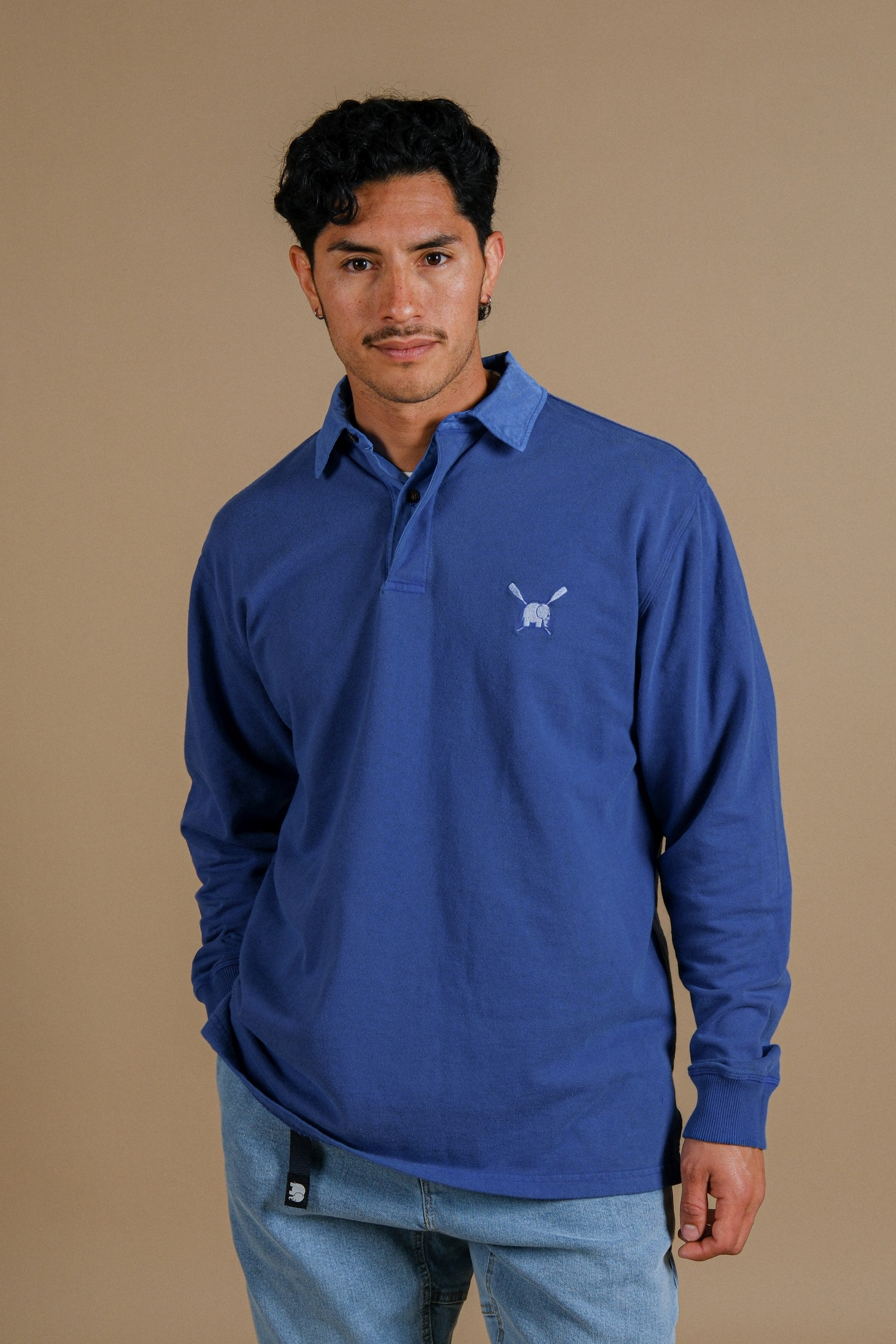 Image of Trendsplant mannen vegan Polo Trui San Rafael Pigment Diep Water