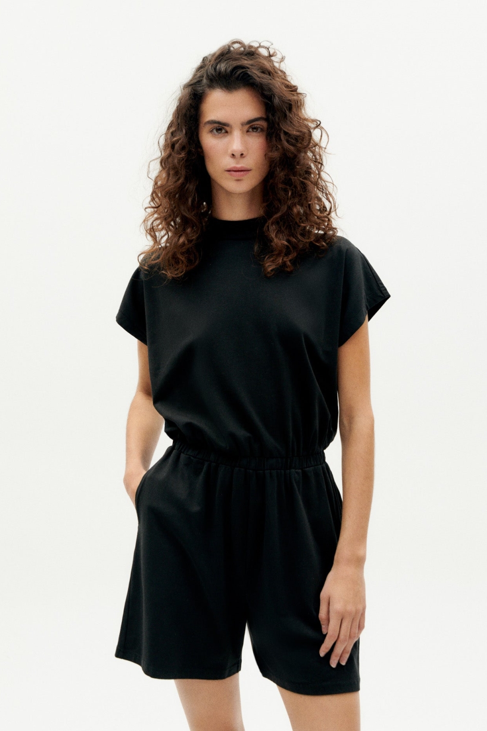 Thinking mu Damen vegan Playsuit Voltaire Schwarz