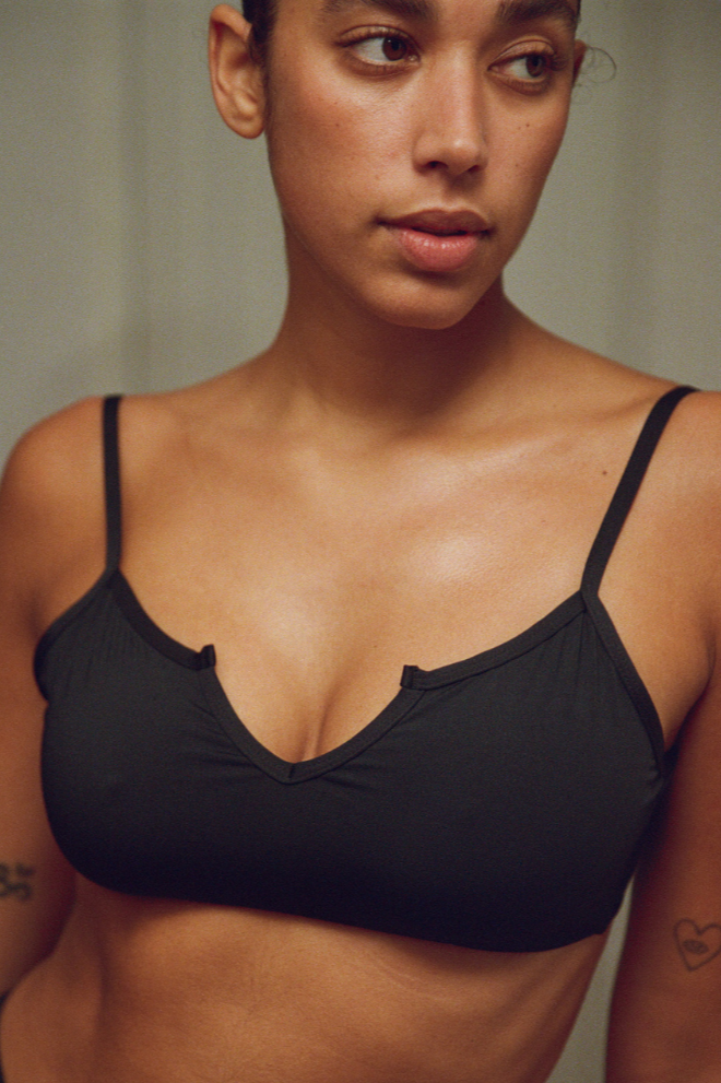NÃ©nÃ©s Damen vegan Bikinioberteil Manon Bralette Schwarz