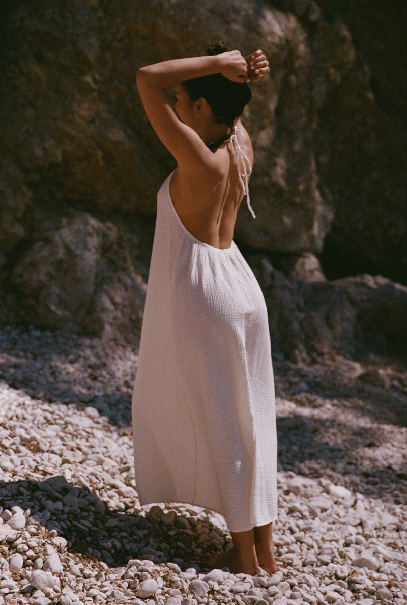 NÃ©nÃ©s womens vegan Dress Lena Cream