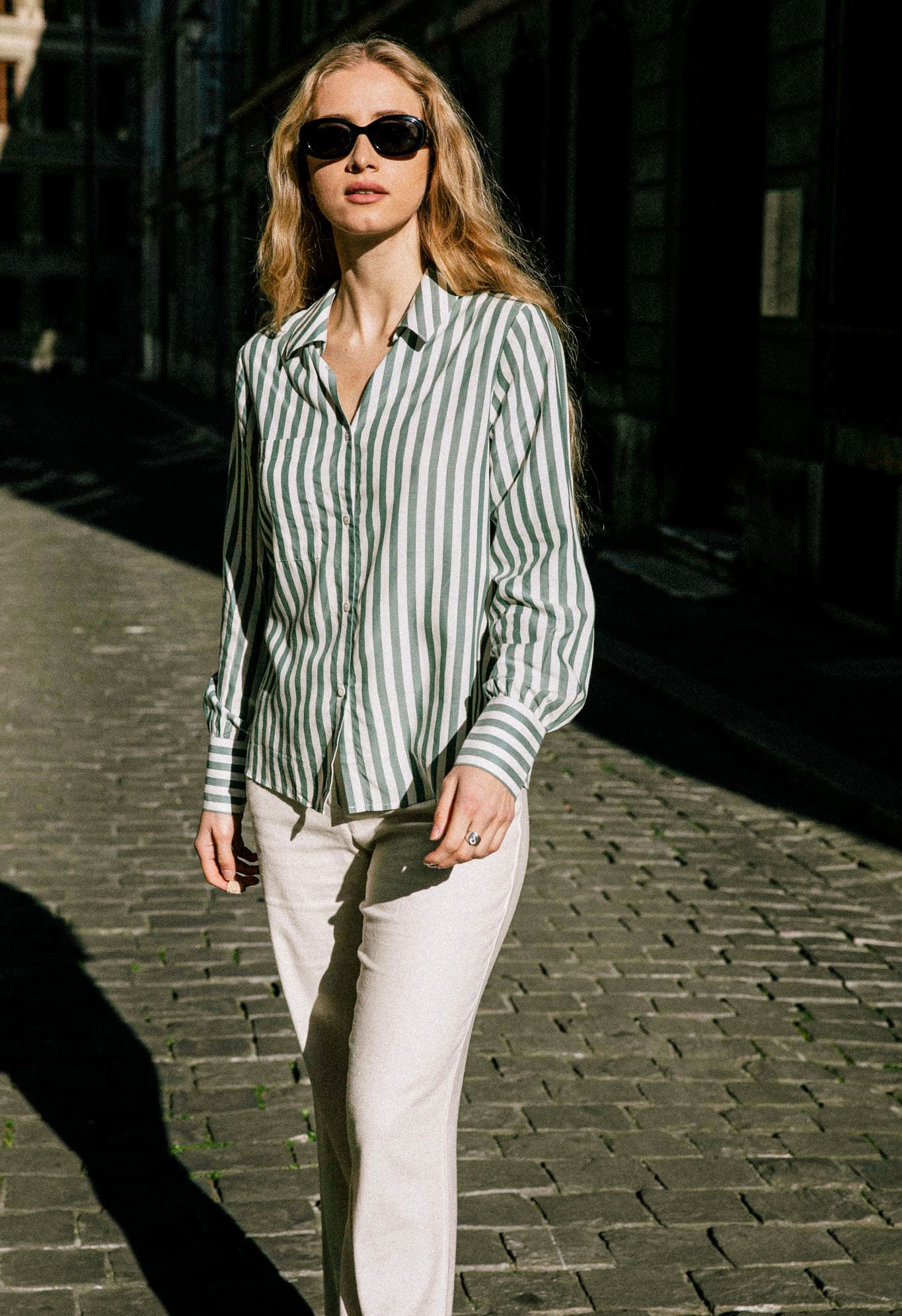 100564 - Damen vegan Hemd Kauri Grün 100564 - Damen vegan Hemd Kauri Grün